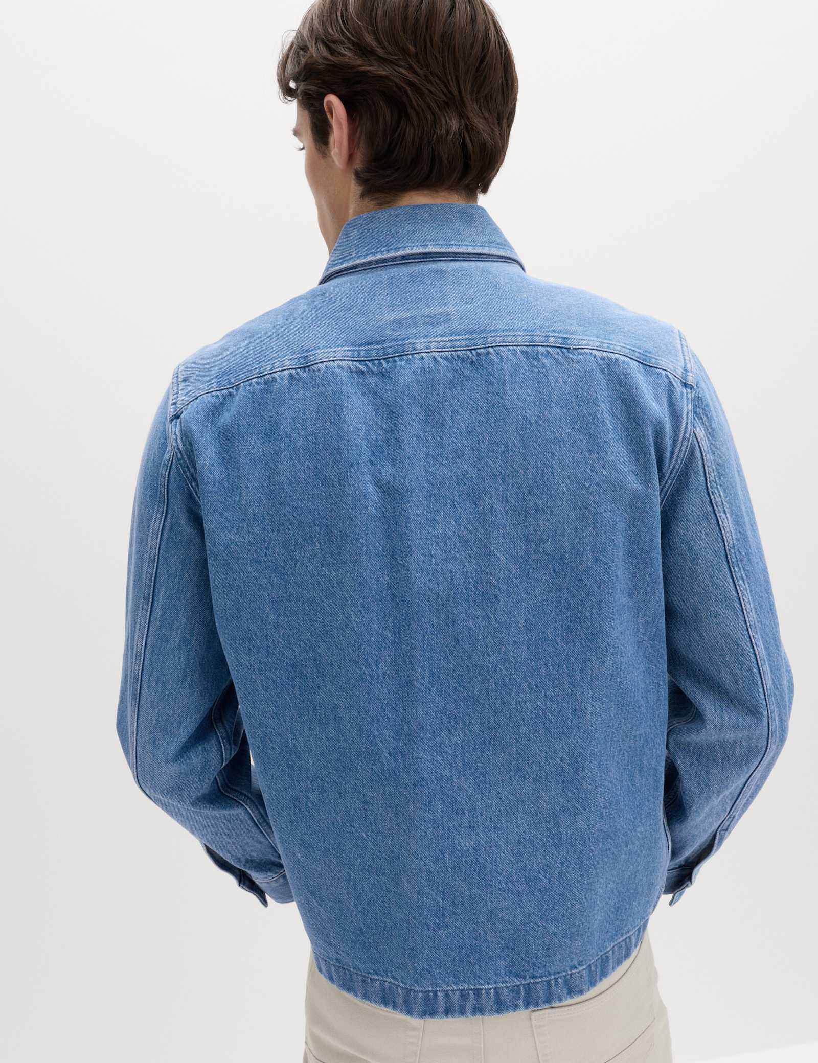Regular Fit Pure Cotton Denim Overshirt - image 5