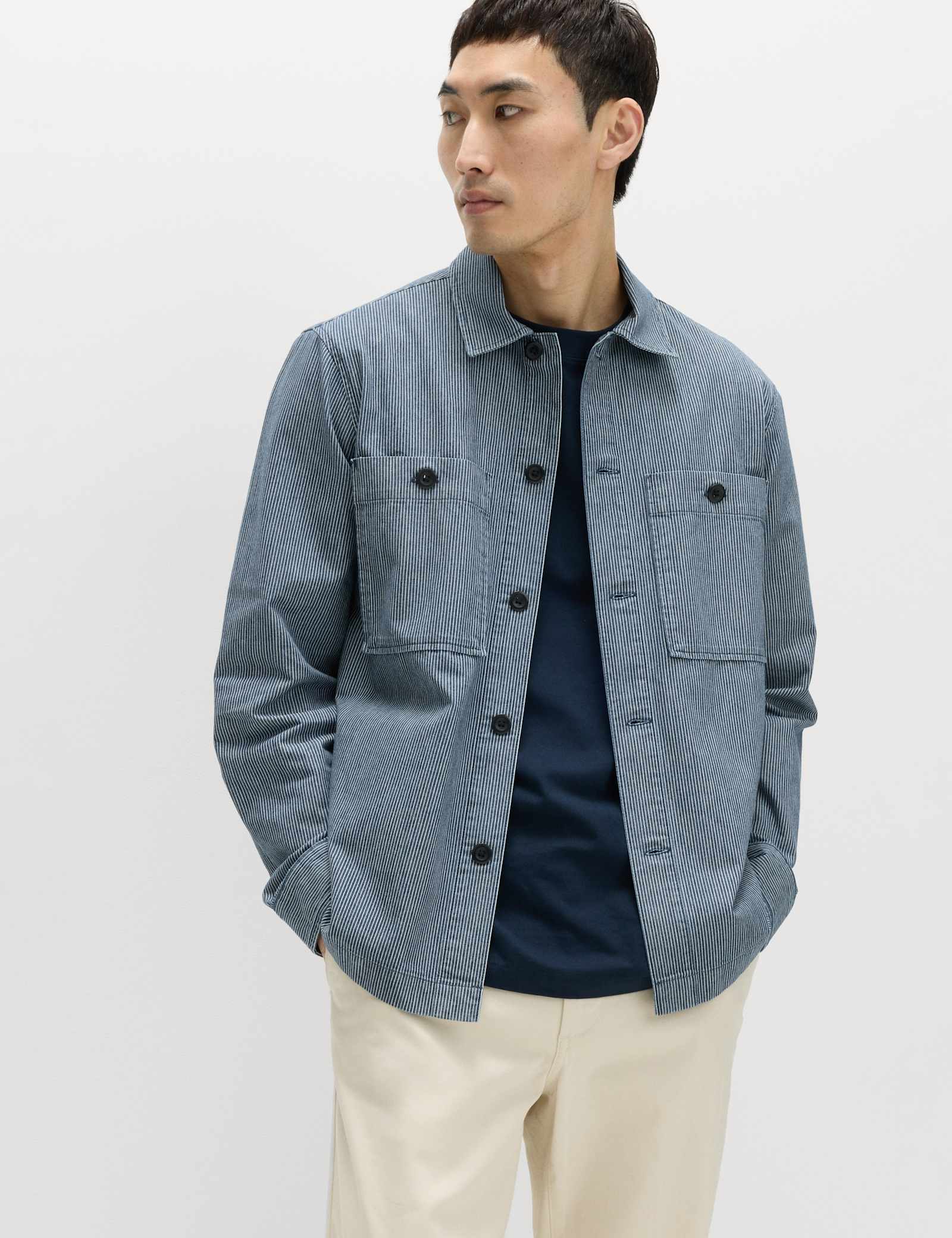 Pure Cotton Striped Overshirt - image 2