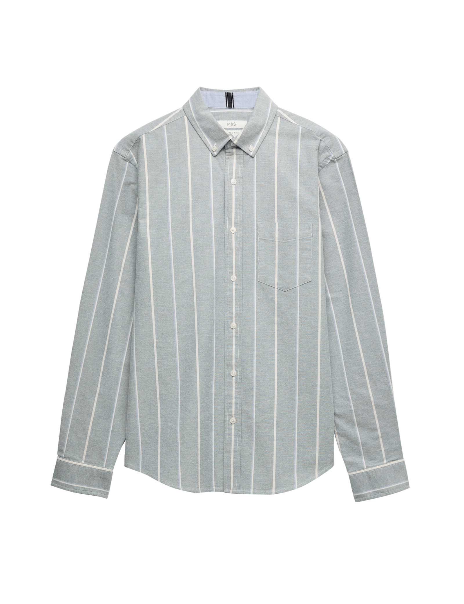 Cotton Rich Striped Oxford Shirt - image 5