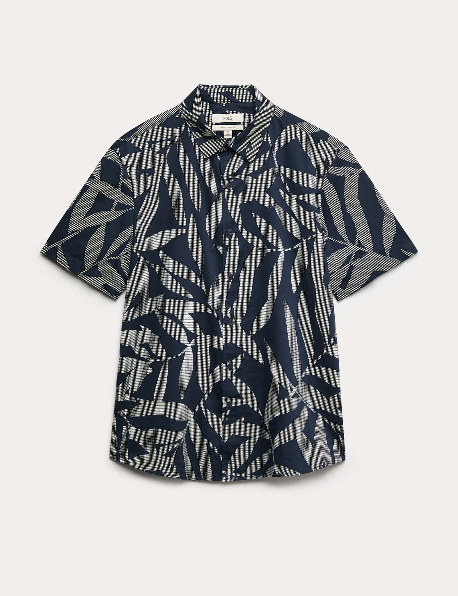 Pure Cotton Floral Short Sleeve Shirt - image 1