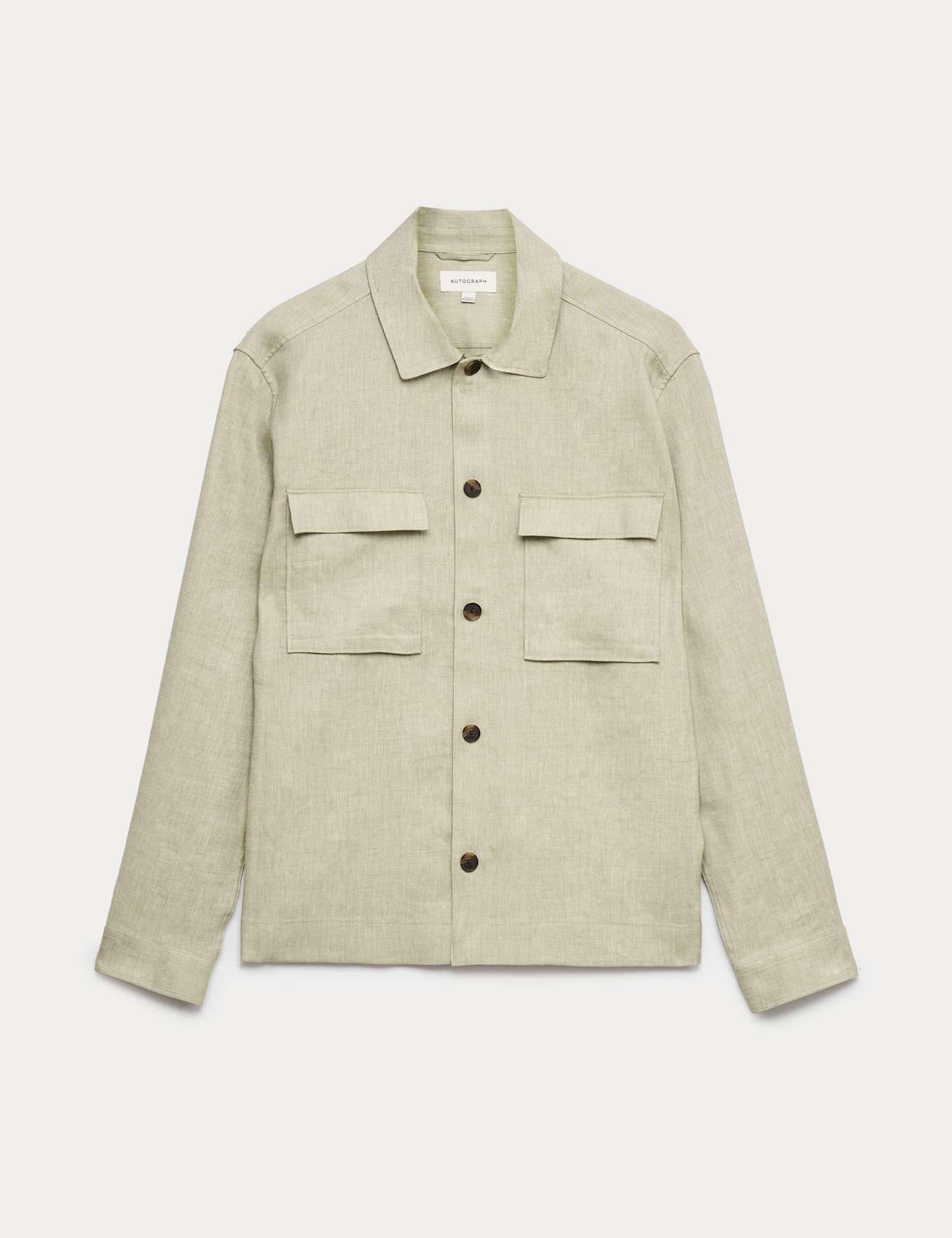 Linen Blend Twill Performance Overshirt - image 2