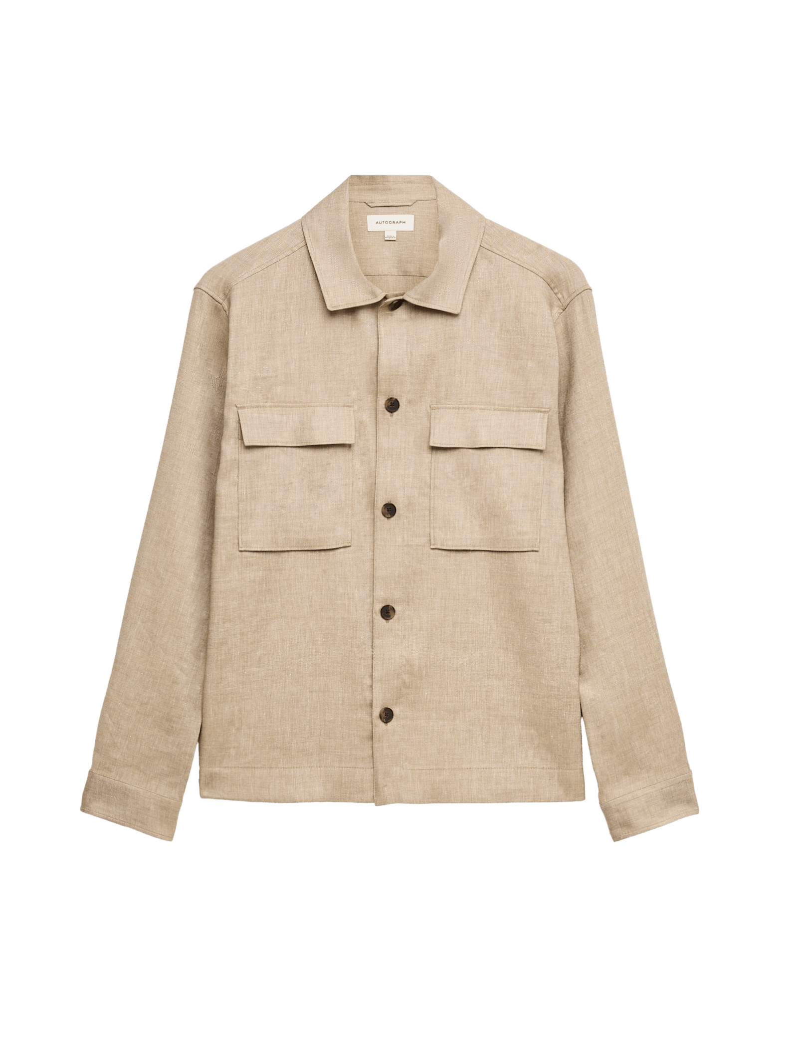 Linen Blend Twill Performance Overshirt - image 5