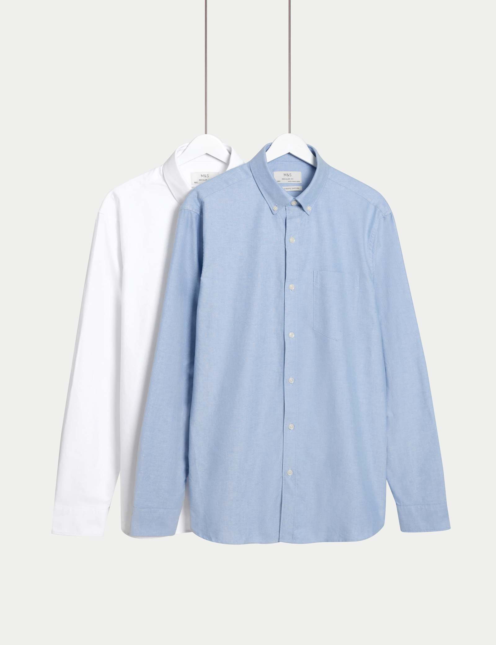 Ultimate 2pk Regular Fit Pure Cotton Oxford Shirts - image 4