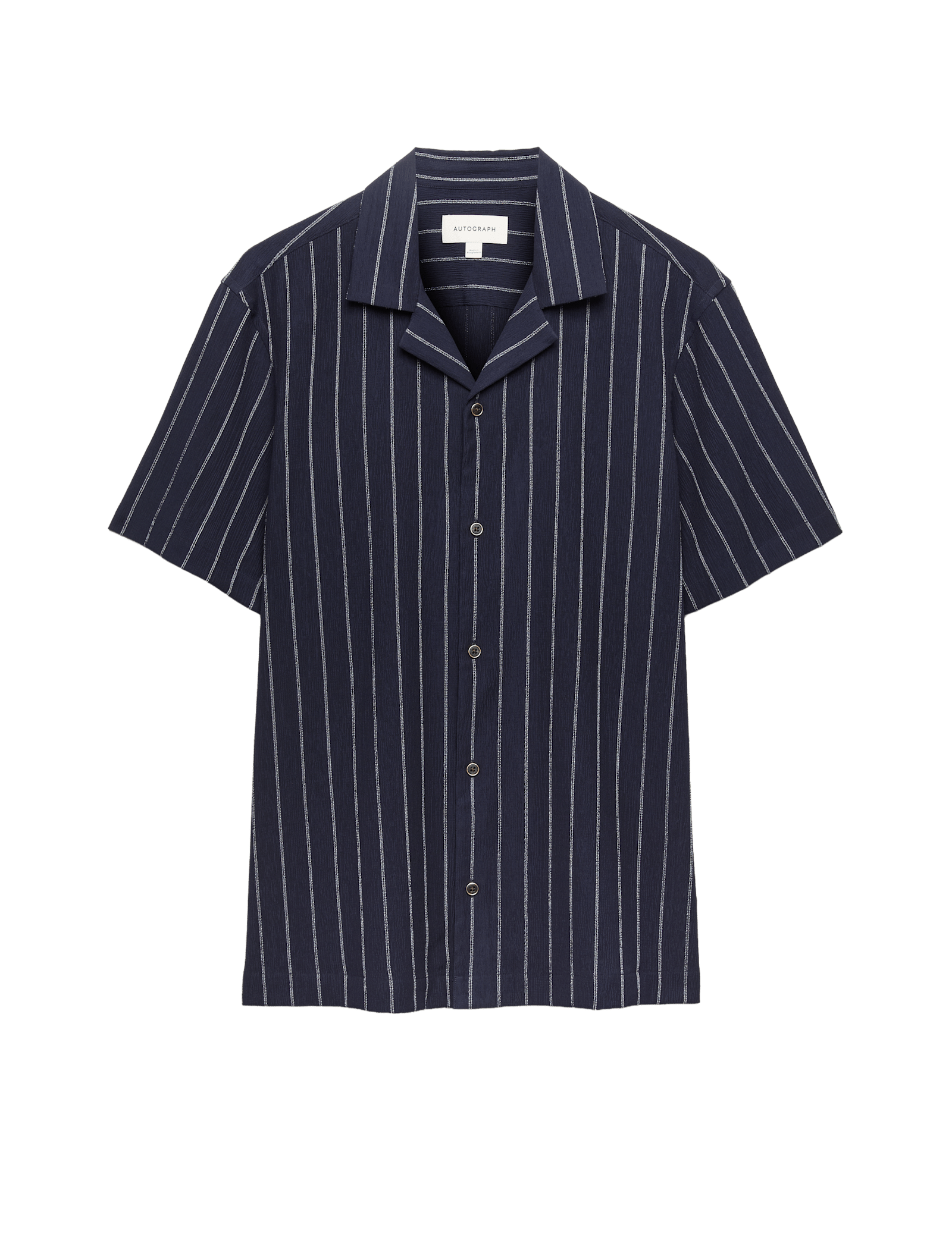 Striped Crinkle Seersucker Short Sleeve Shirt - image 3