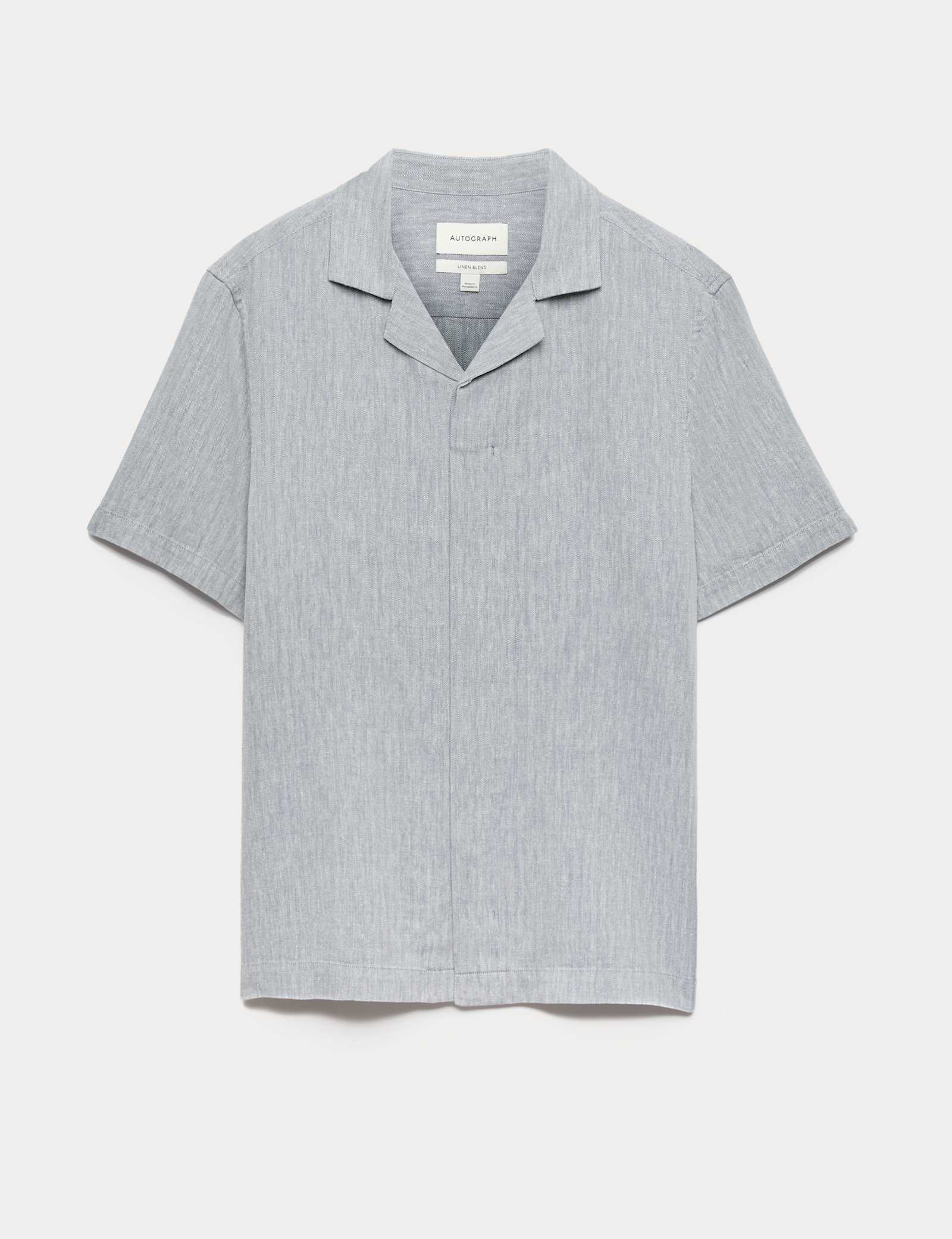 Linen Blend Short Sleeve Shirt - image 1