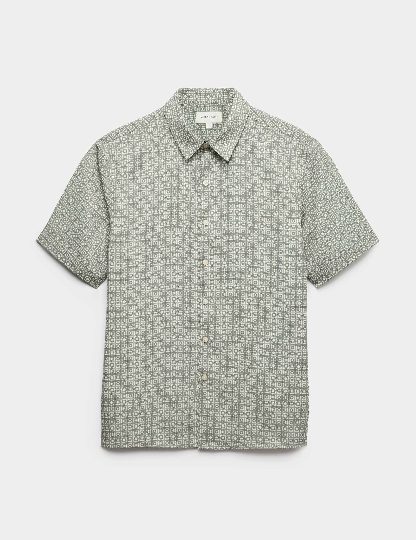 Geometric Print Short Sleeve Shirt - image 1