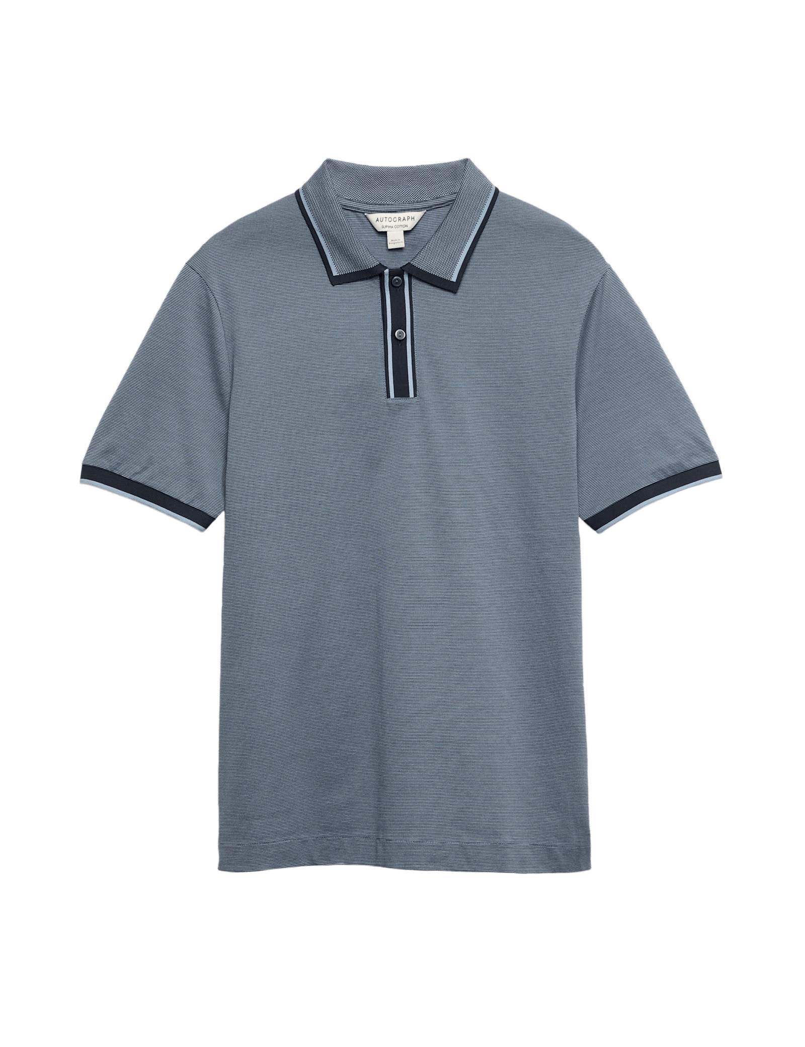Pure Cotton Jacquard Polo Shirt - image 3