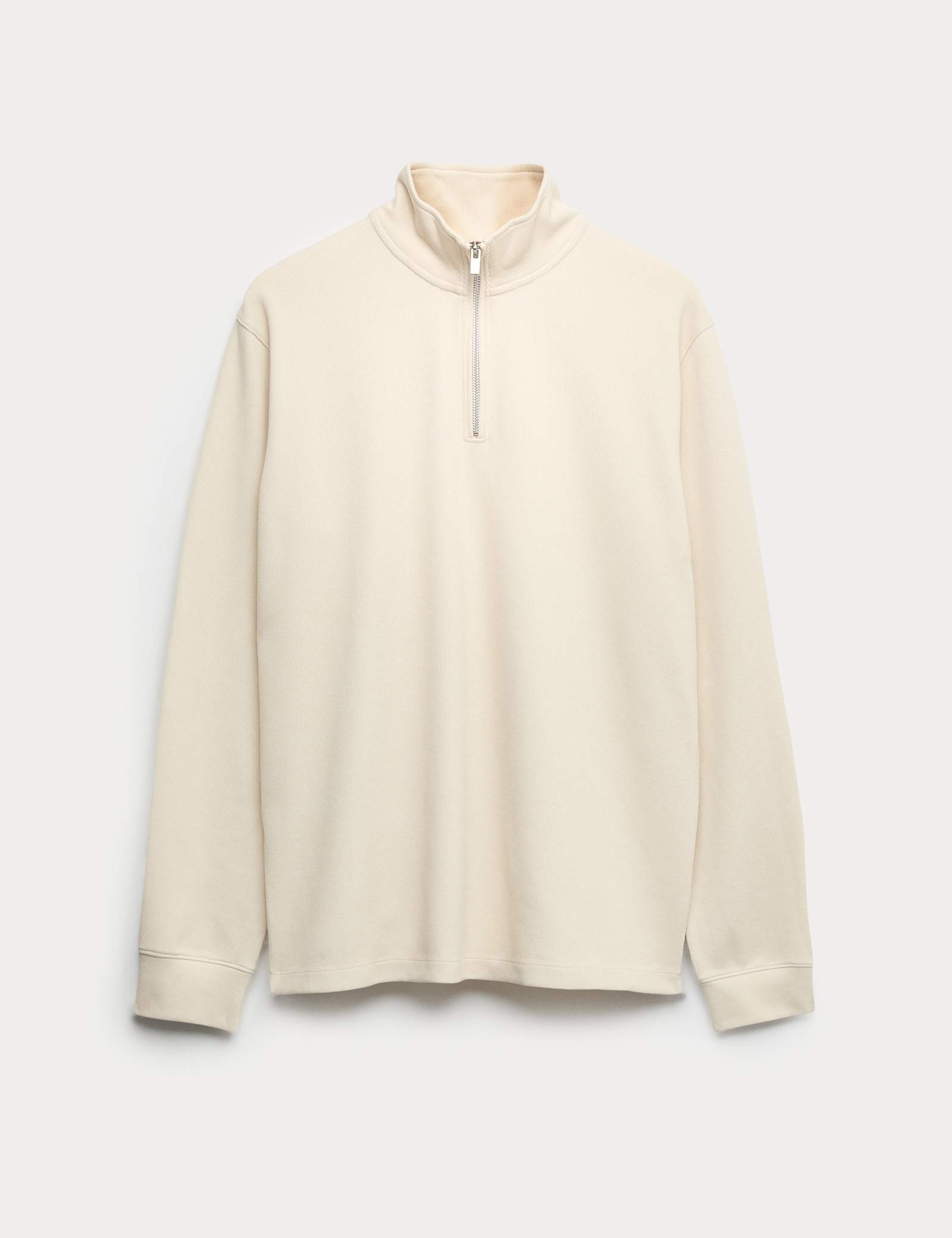 Cotton Rich Double Knit Half Zip Sweatshirt - image 1