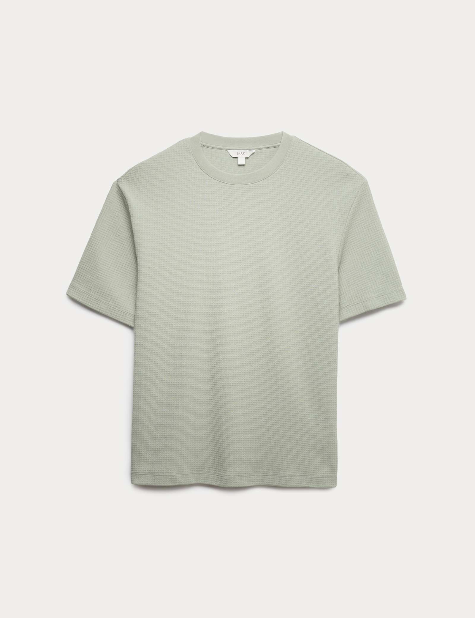 Relaxed Pure Cotton Waffle T-Shirt - image 1