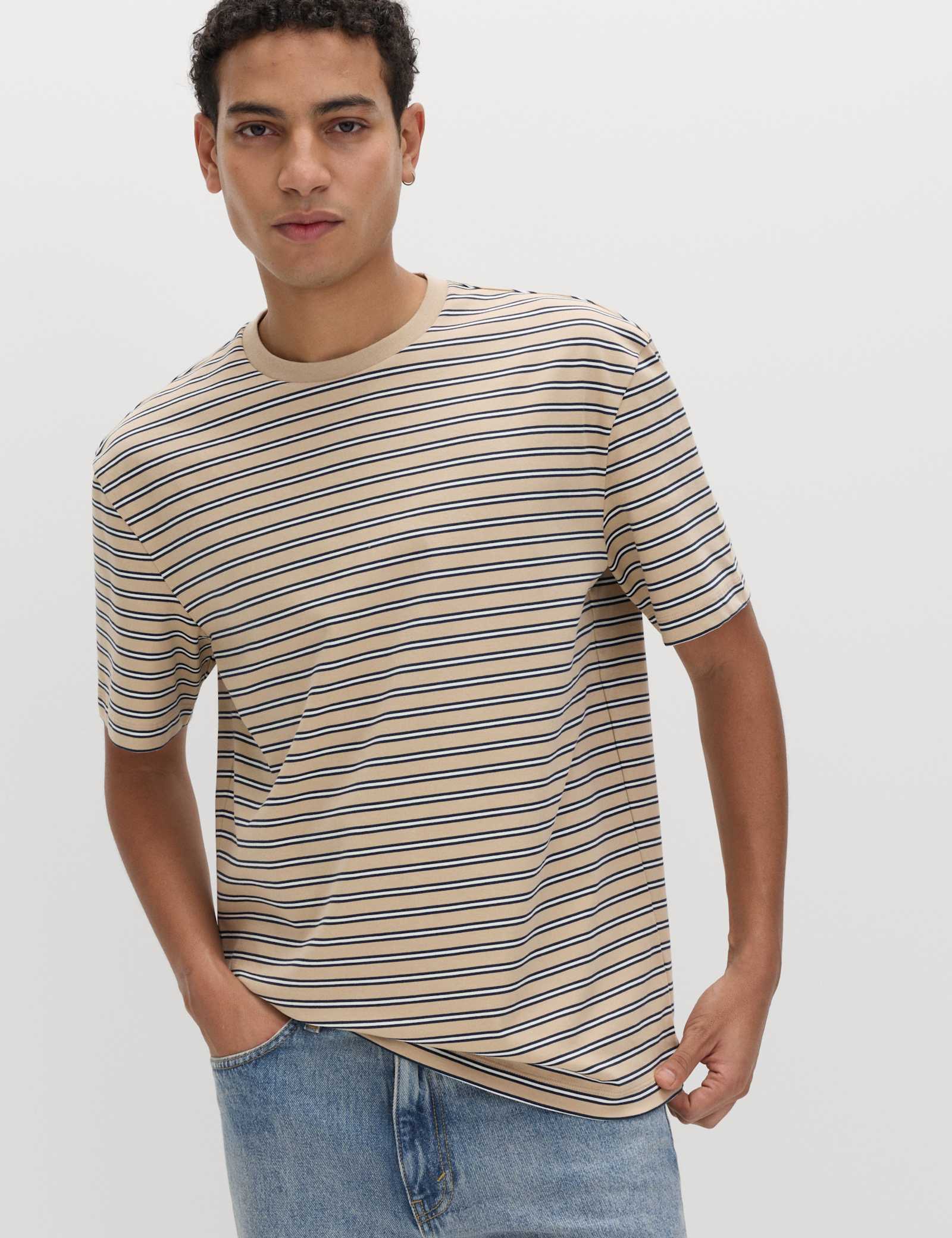 Relaxed Fit Cotton Rich Stripe T-Shirt - image 4