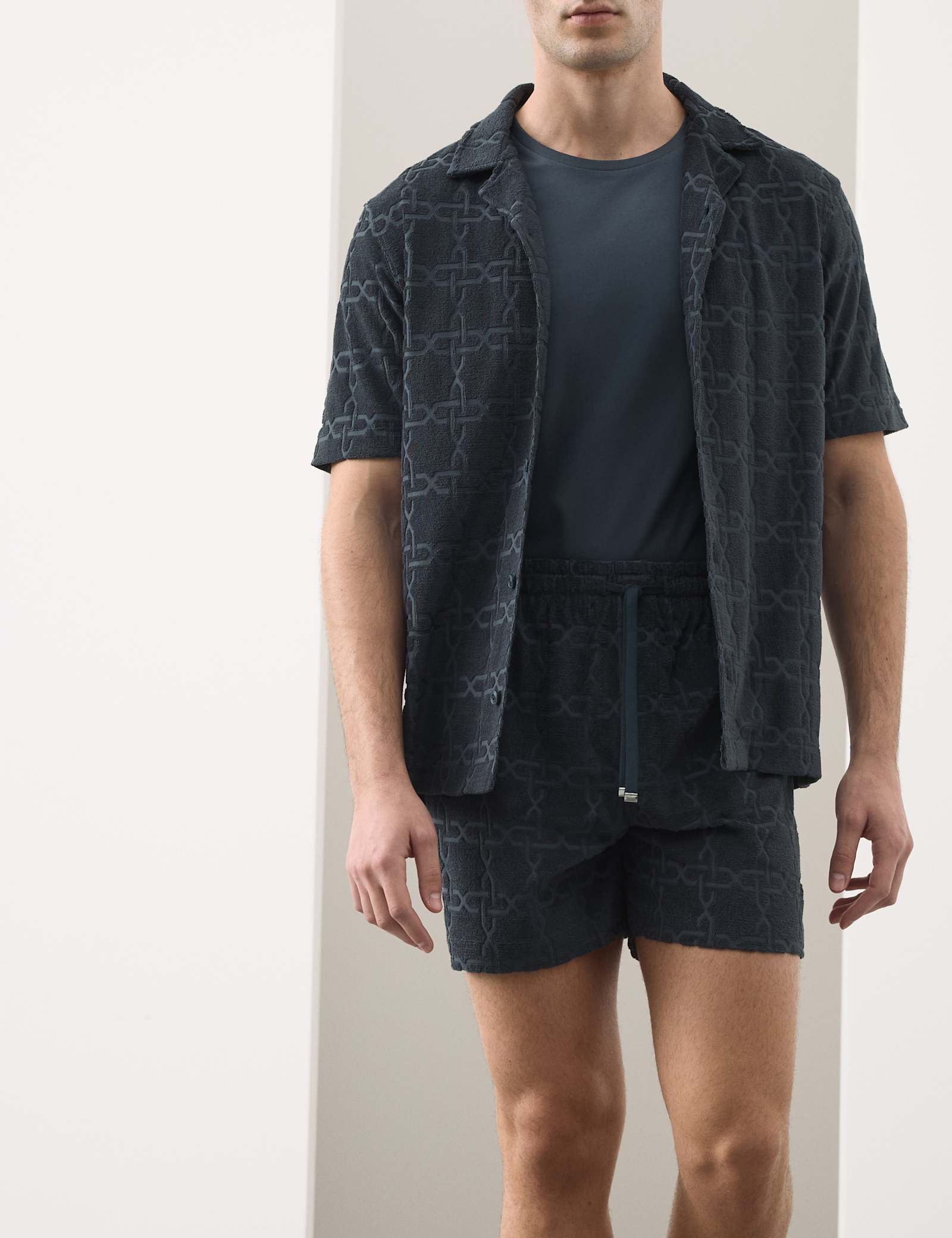 Cotton Rich Jacquard Towelling Shorts - image 3