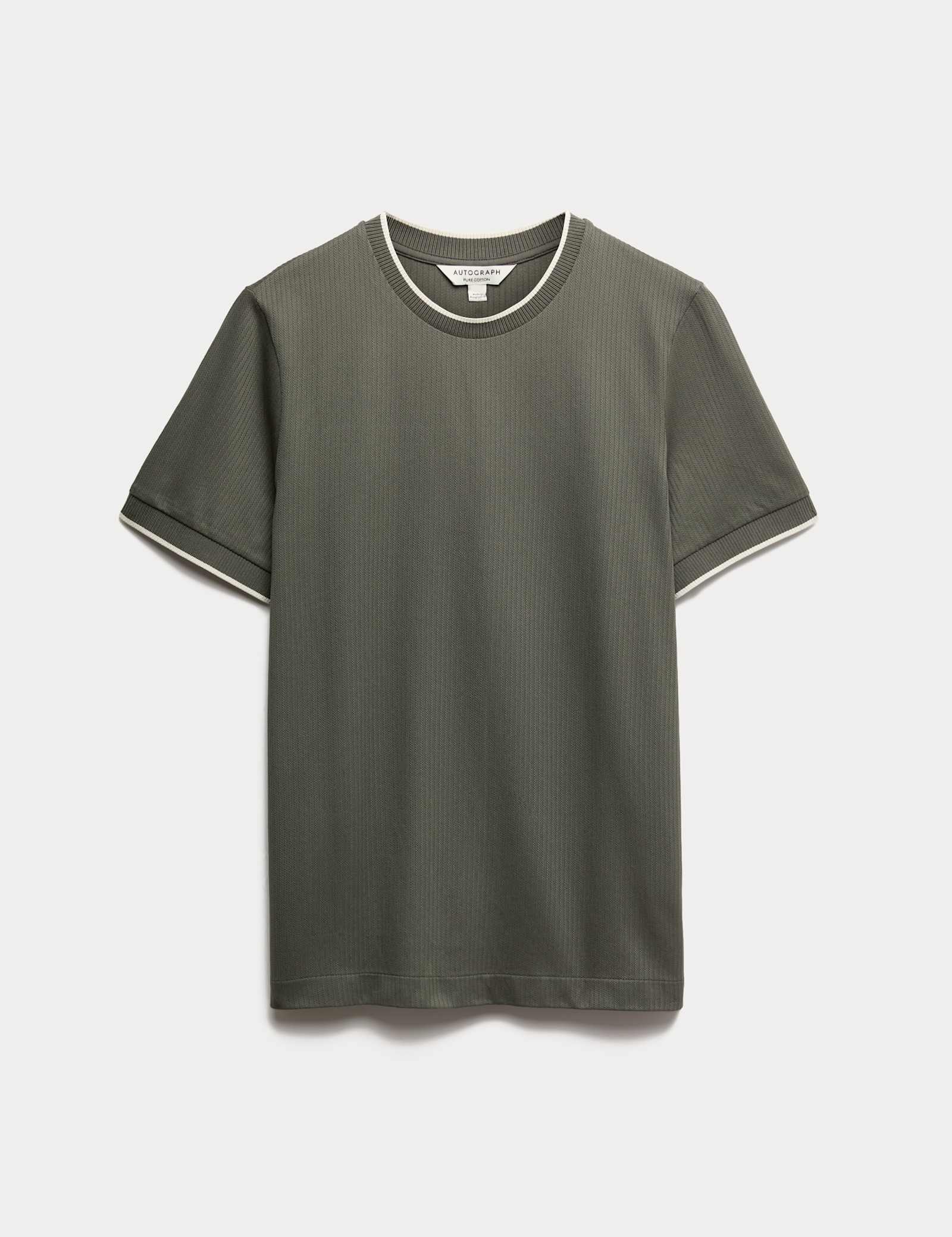 Pure Cotton Jacquard T-Shirt - image 2