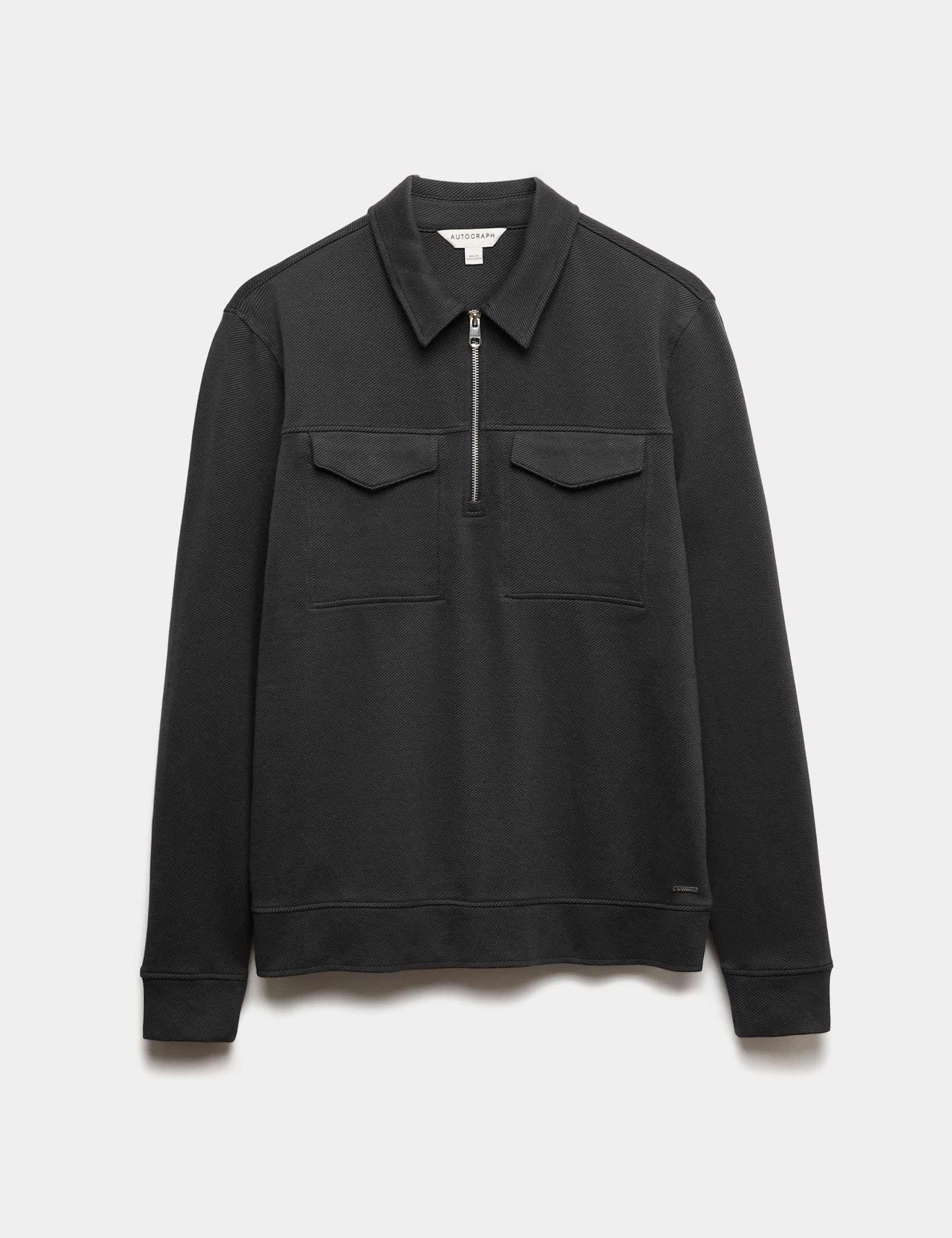 Cotton Rich Half Zip Sweatshirt - image 1