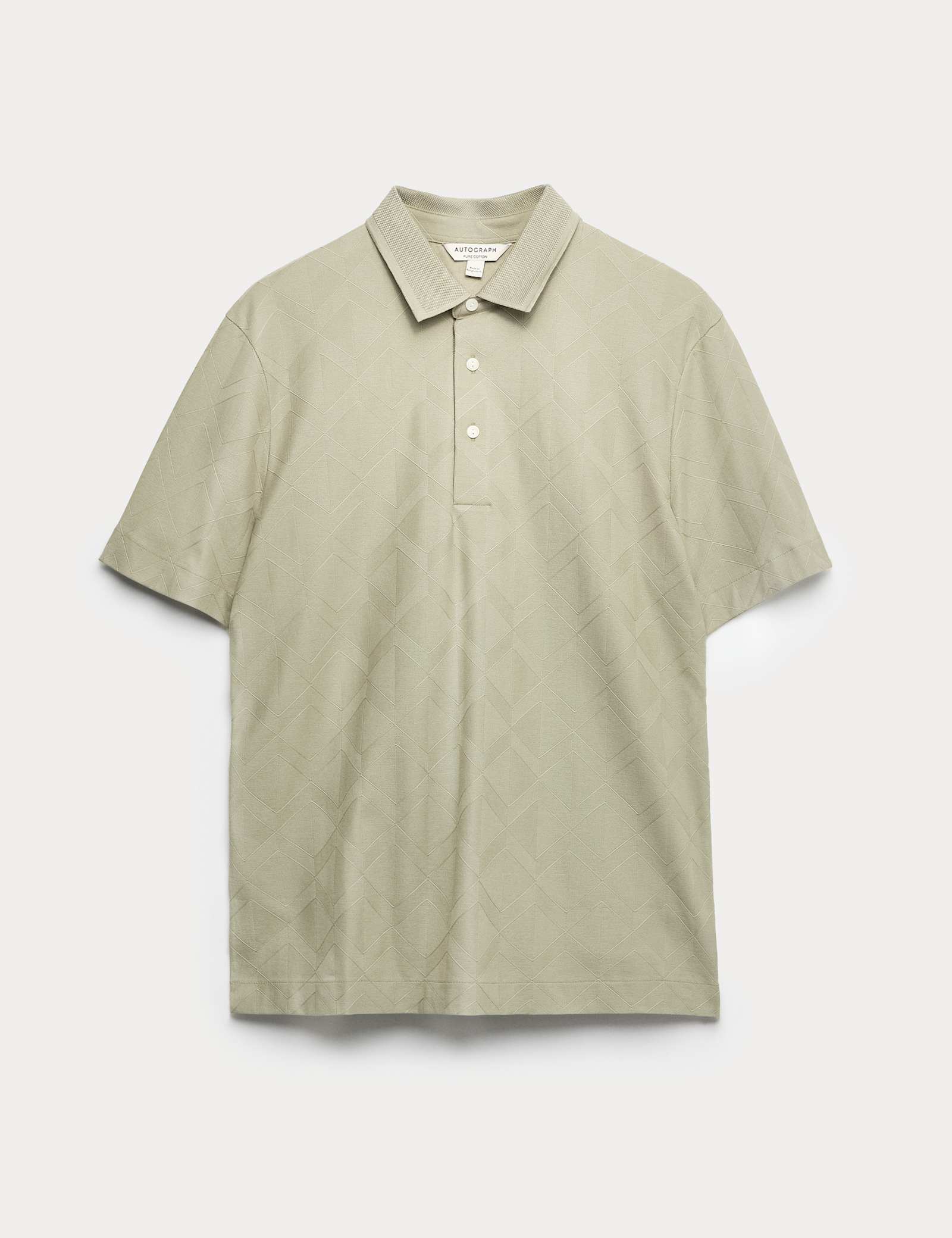 Pure Cotton Textured Polo Shirt - image 4