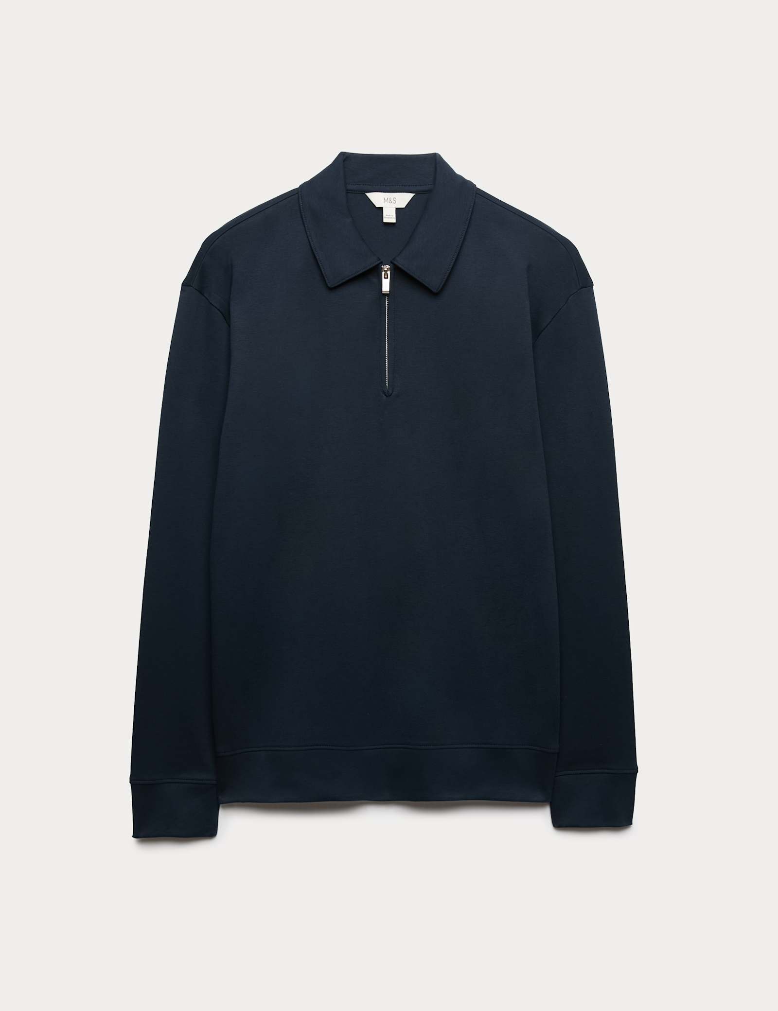 Cotton Rich Half Zip Sweatshirt - image 1