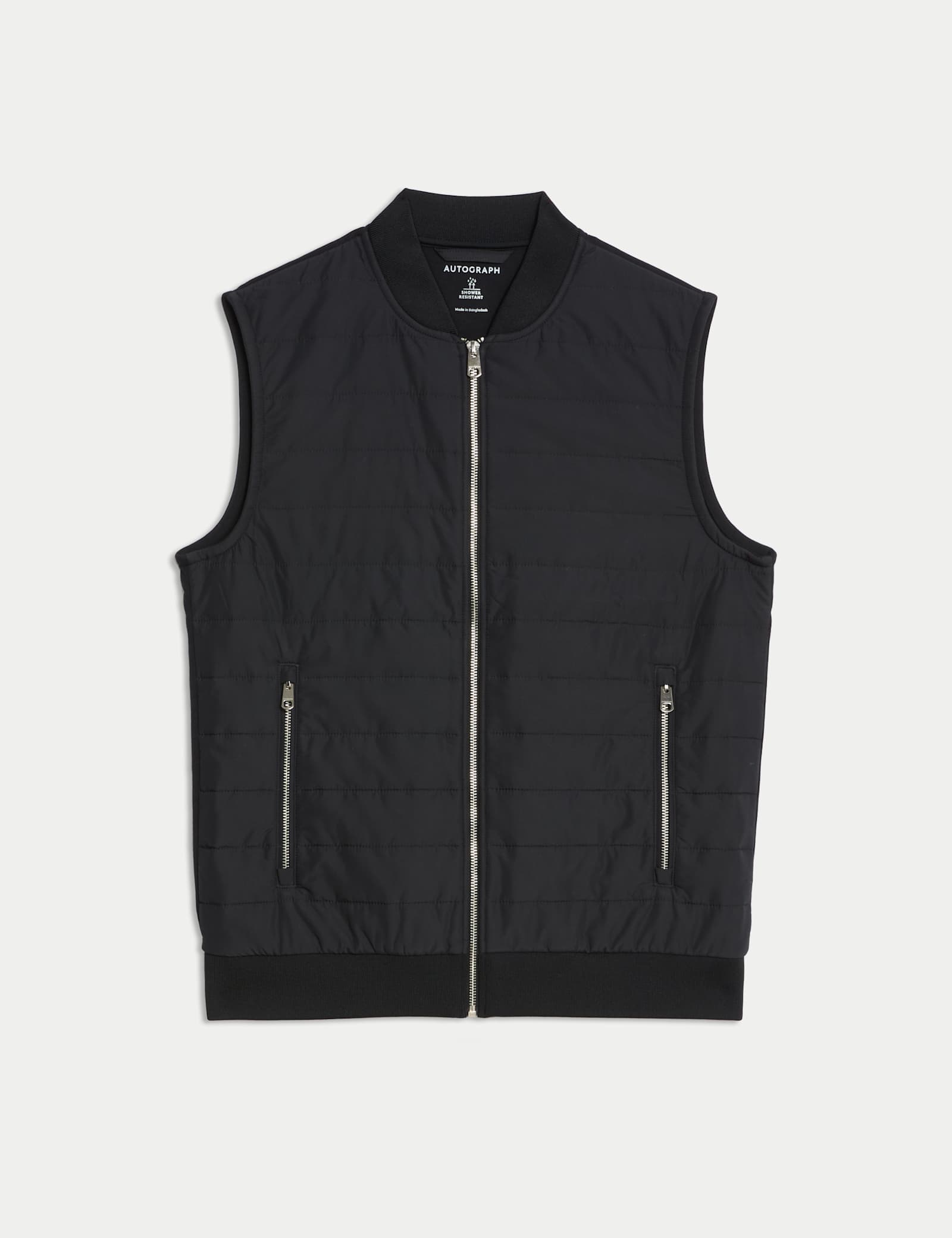 Cotton Rich Zip Up Quilted Gilet with Stormwear - image 1