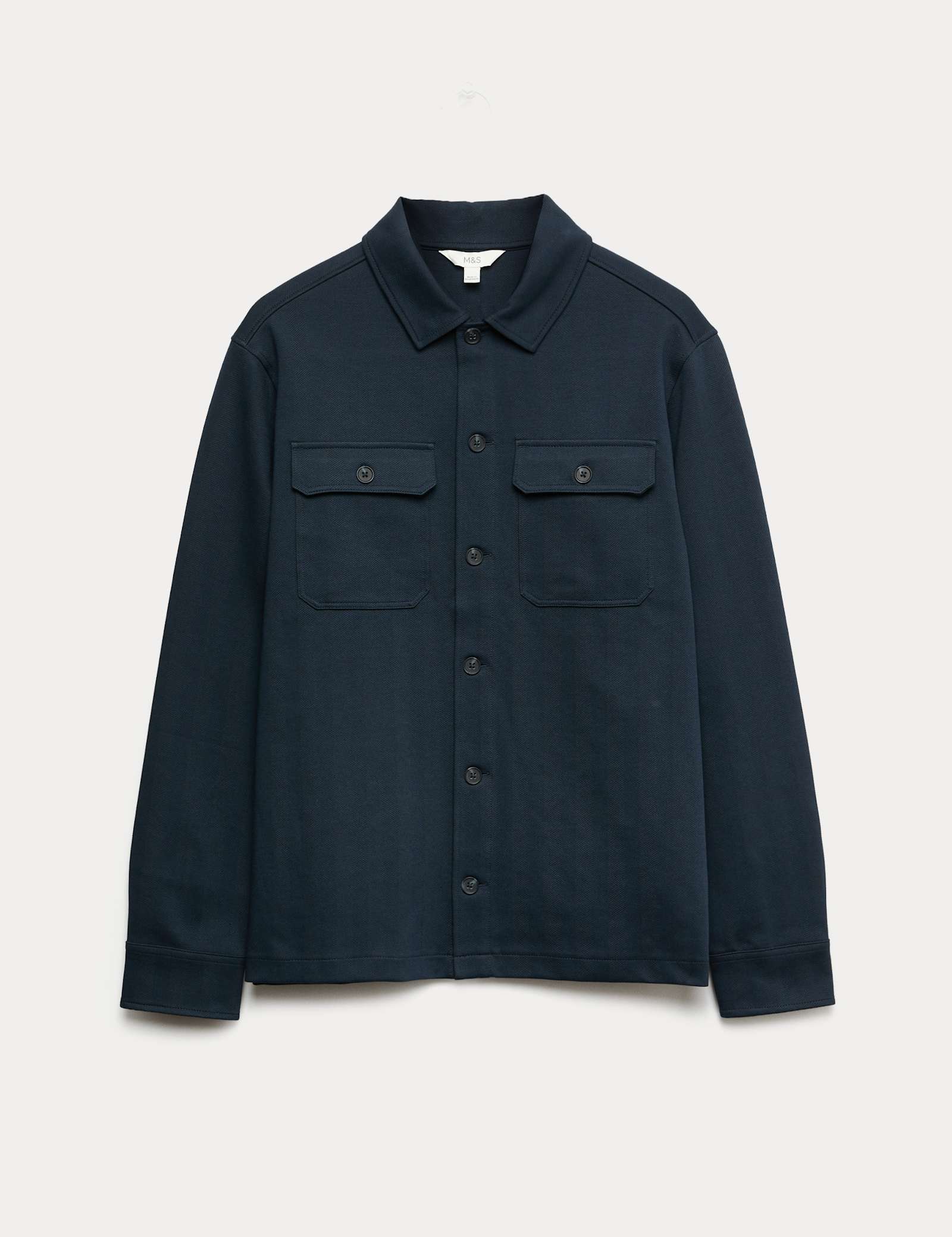 Cotton Rich Herringbone Overshirt - image 1