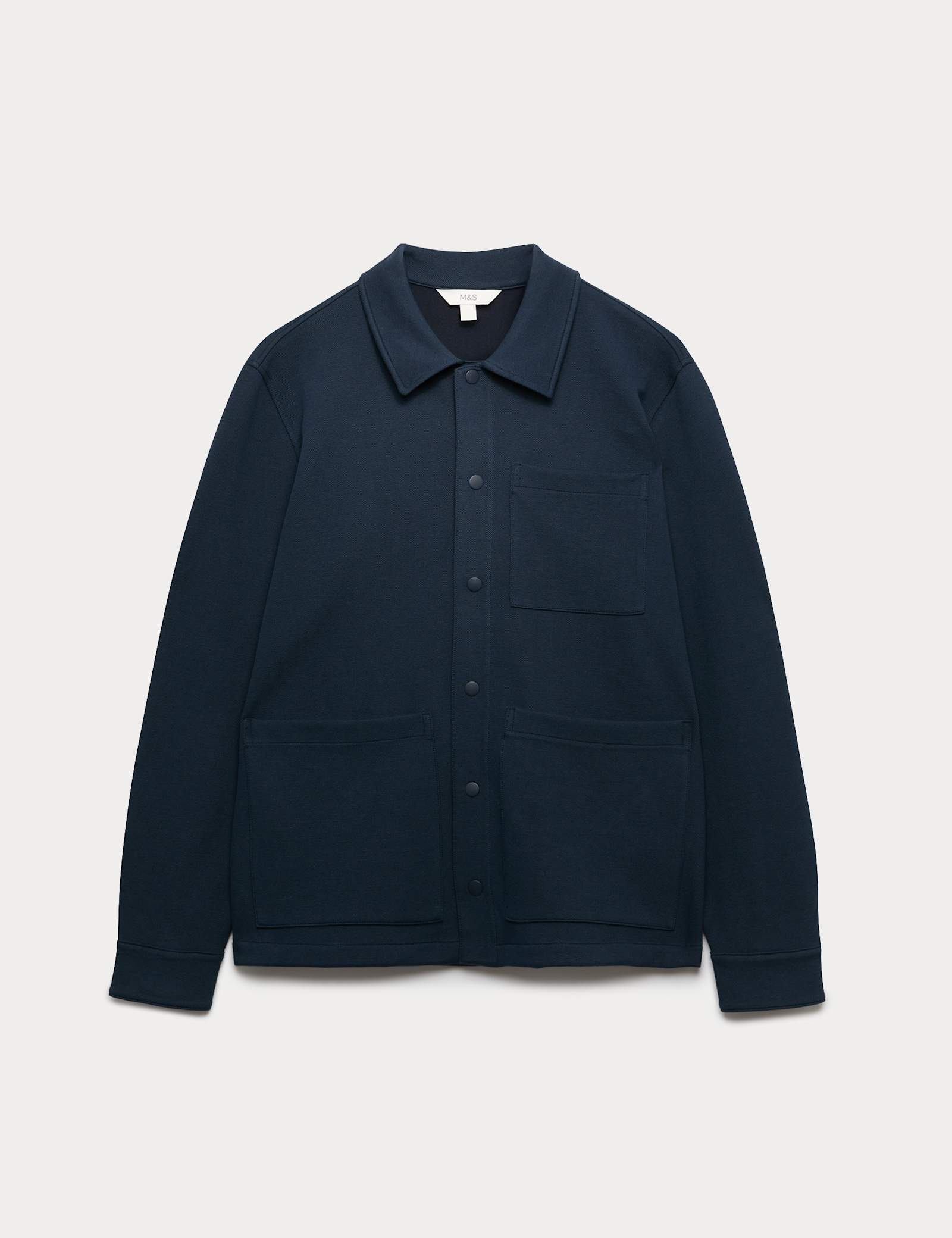 Cotton Blend Pique Overshirt - image 1