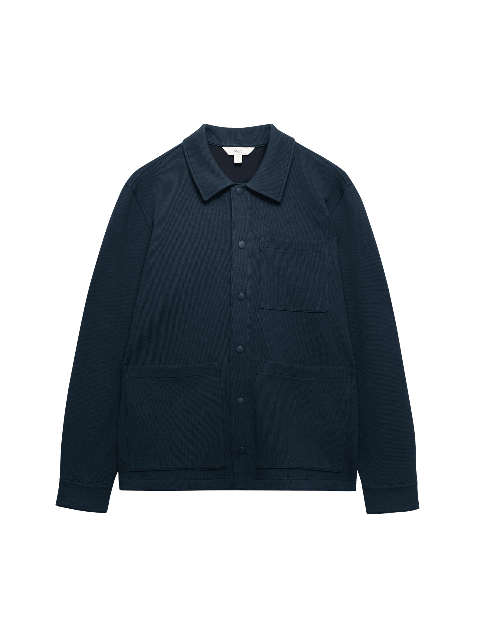 Cotton Blend Pique Overshirt - image 5