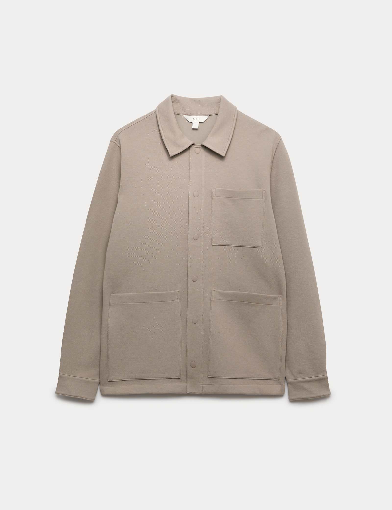 Cotton Blend Pique Overshirt - image 2