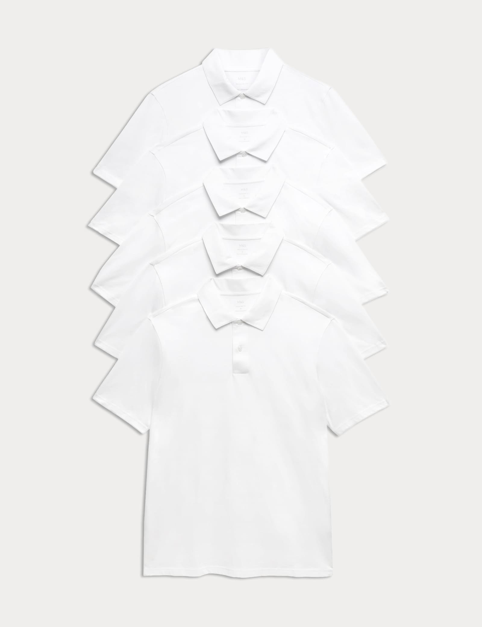 5 Pack Pure Cotton Polo Shirts - image 2