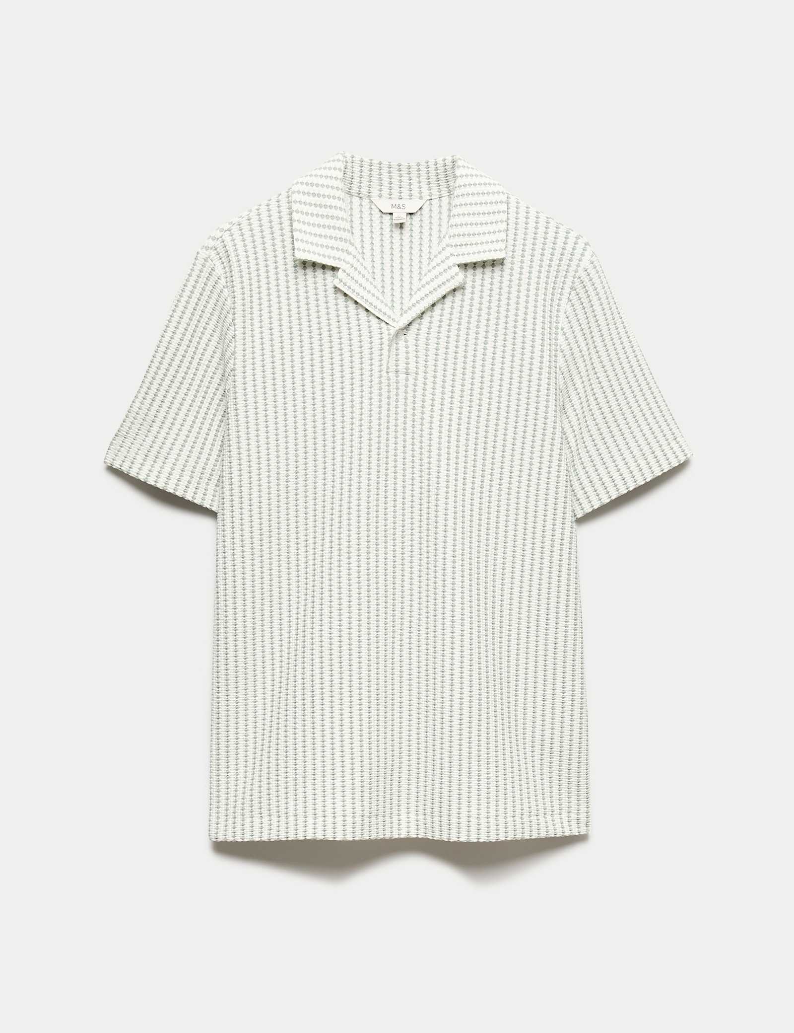 Cotton Rich Jersey Geometric Polo Shirt - image 3