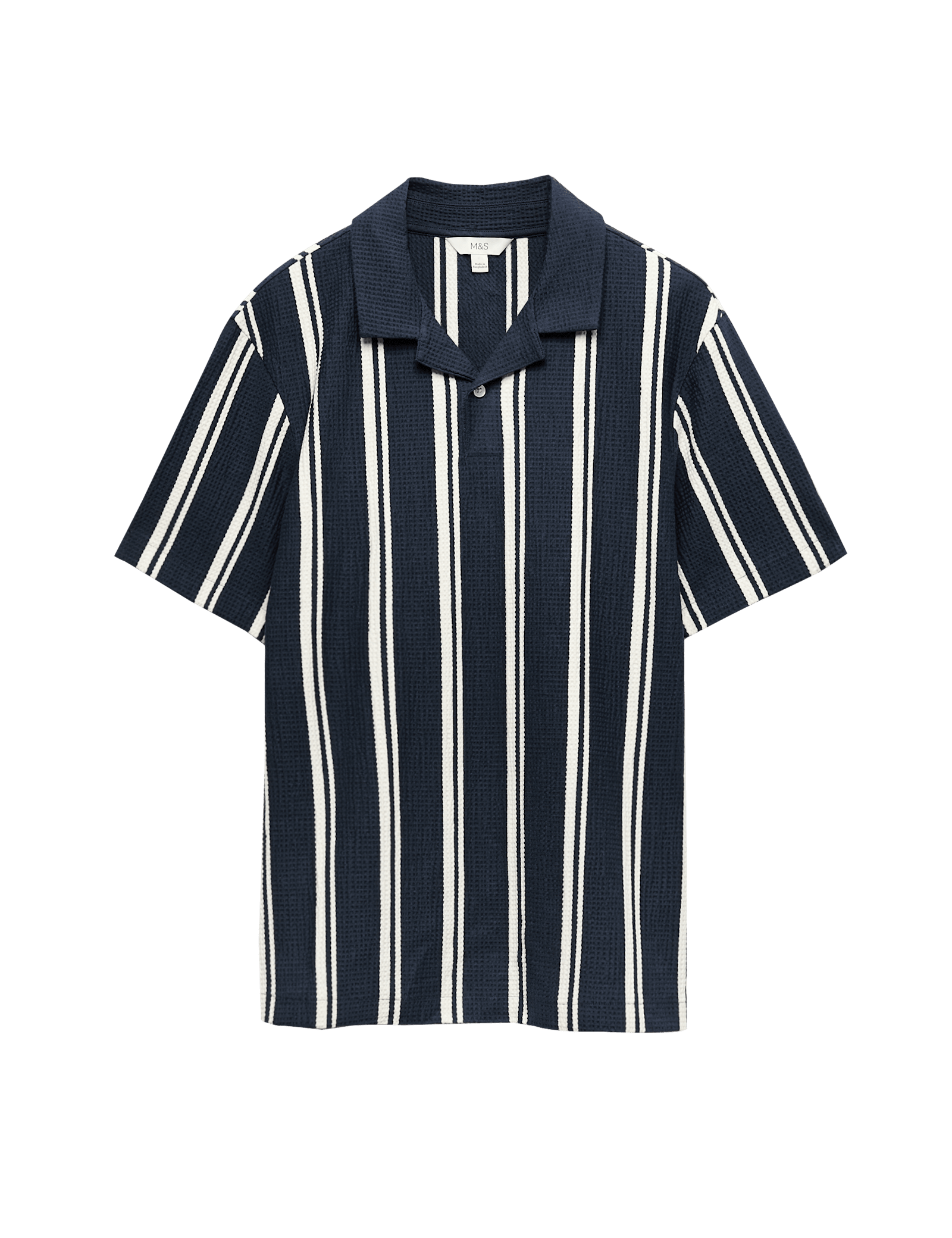 Cotton Rich Striped Seersucker Polo Shirt - image 5
