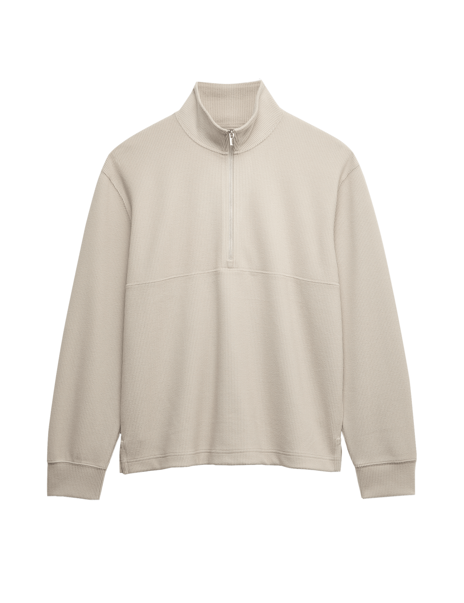 Cotton Rich Textured Half Zip Sweatshirt - image 3