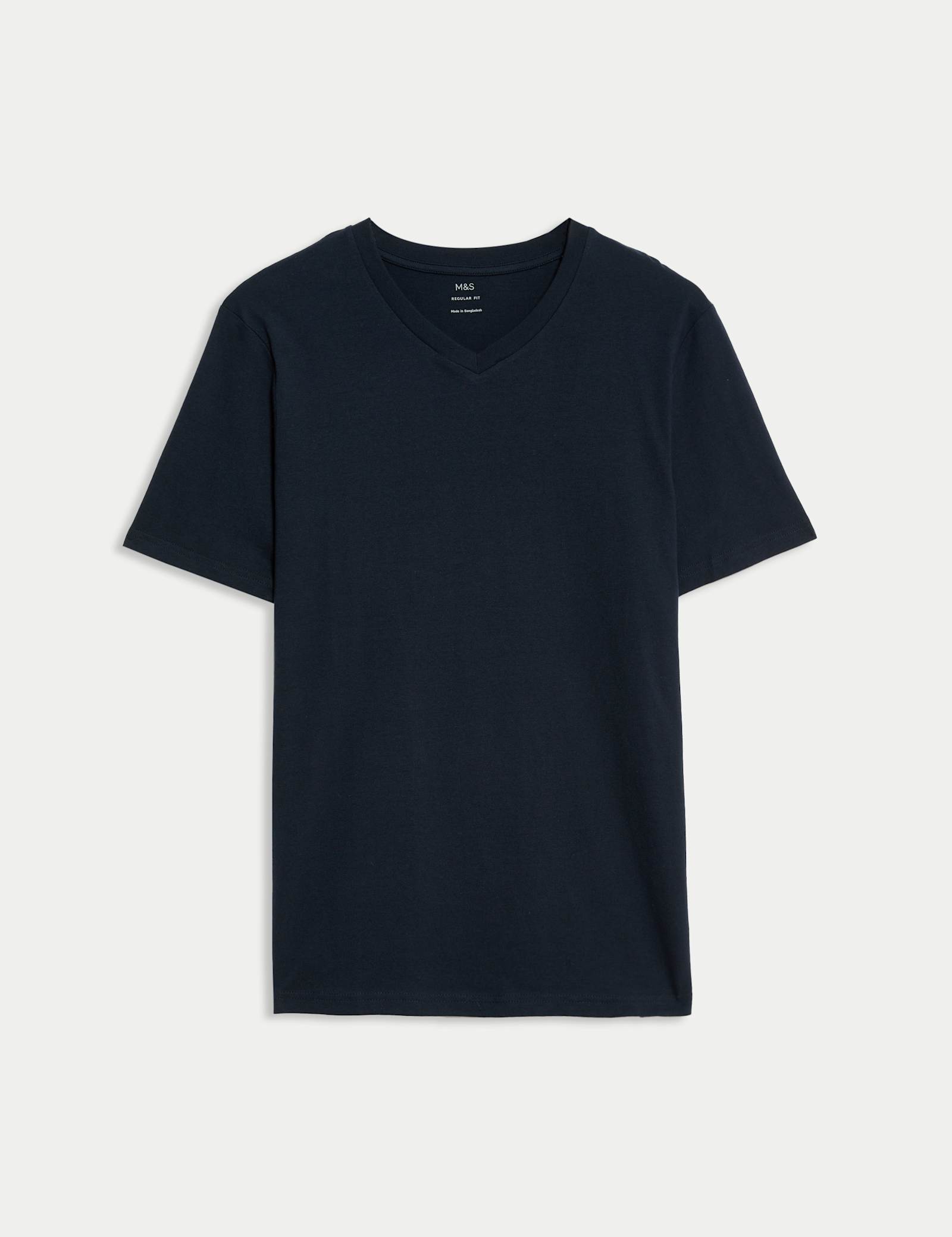Pure Cotton V Neck T-Shirt - image 1