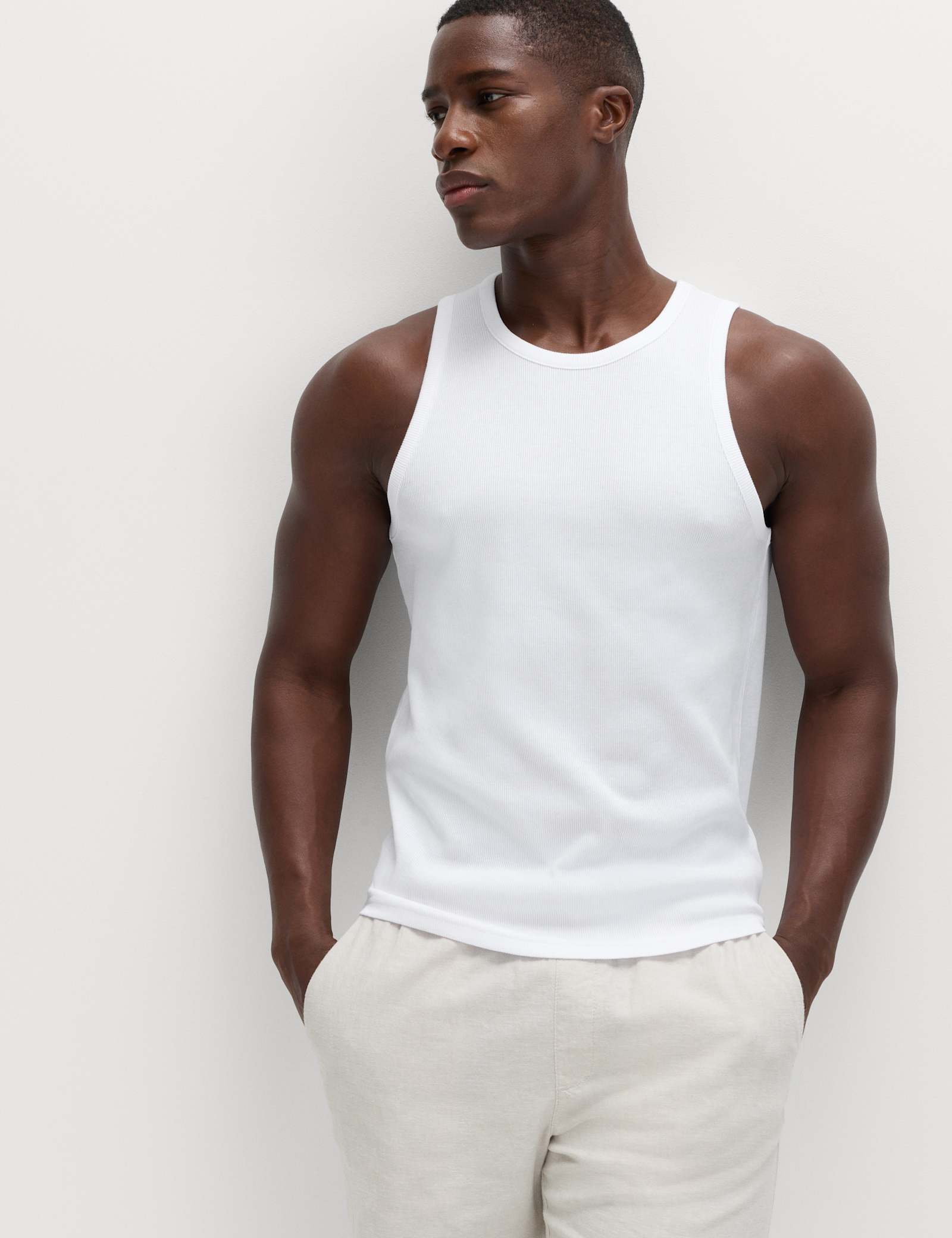 Cotton Rich Ribbed Vest - image 3