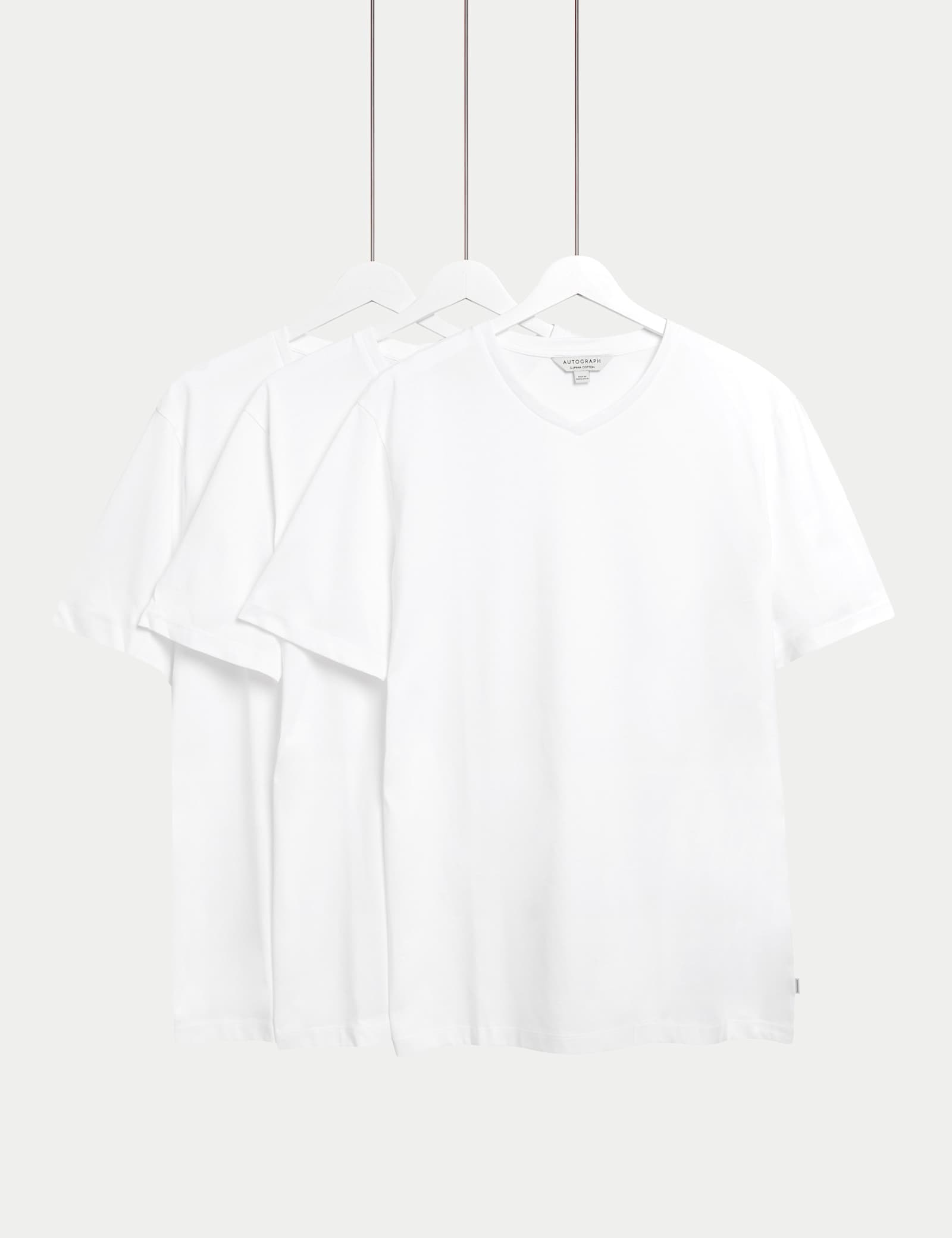3 Pack Pure Supima Cotton V-neck T-Shirts - image 1