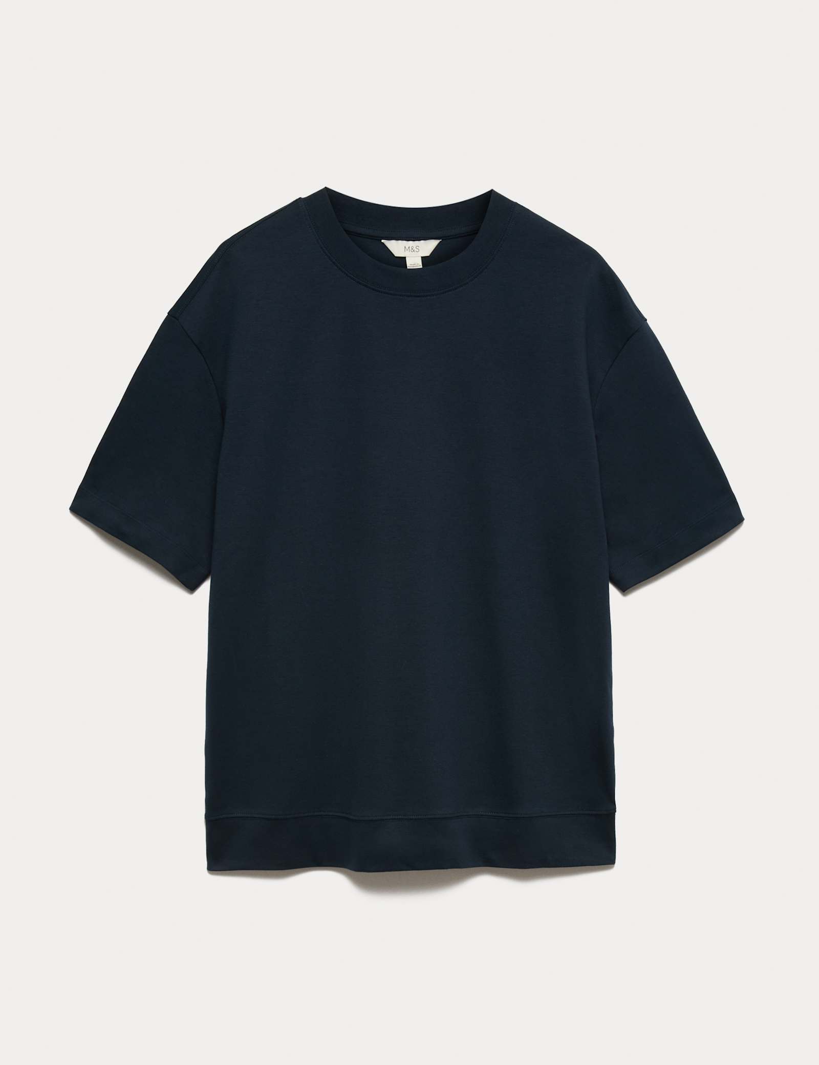 Cotton Rich Crew Neck T-Shirt with Lyocell