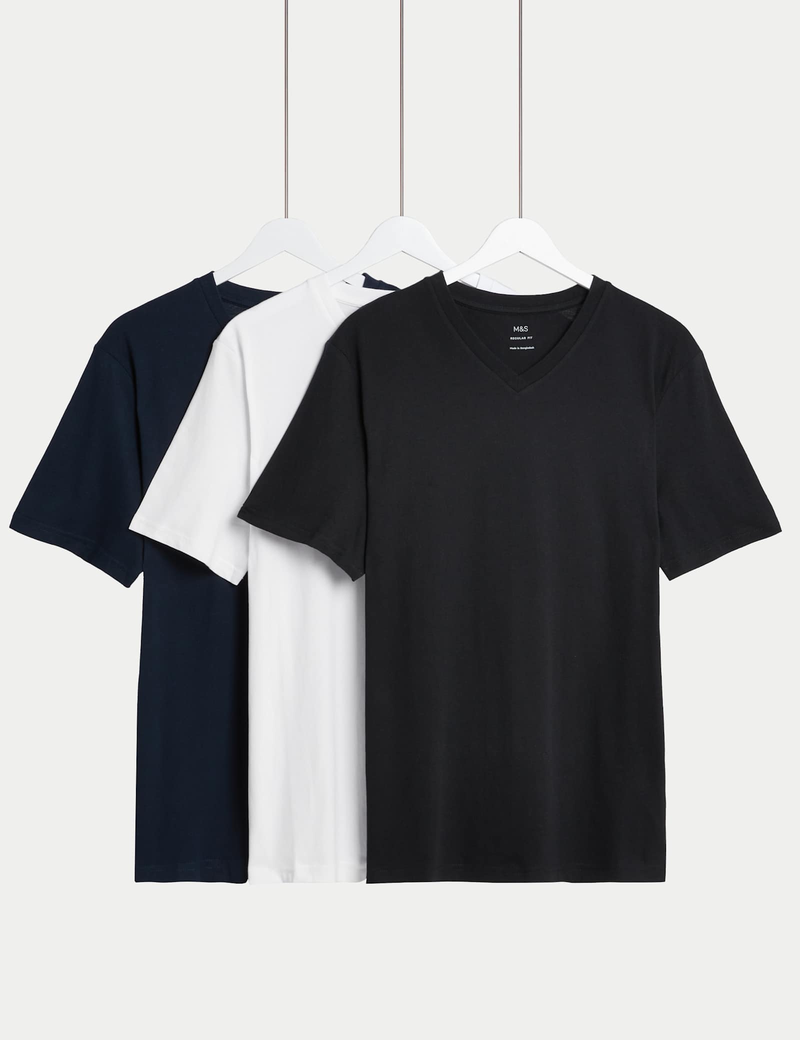 3 Pack Pure Cotton V-Neck T-Shirts - image 4