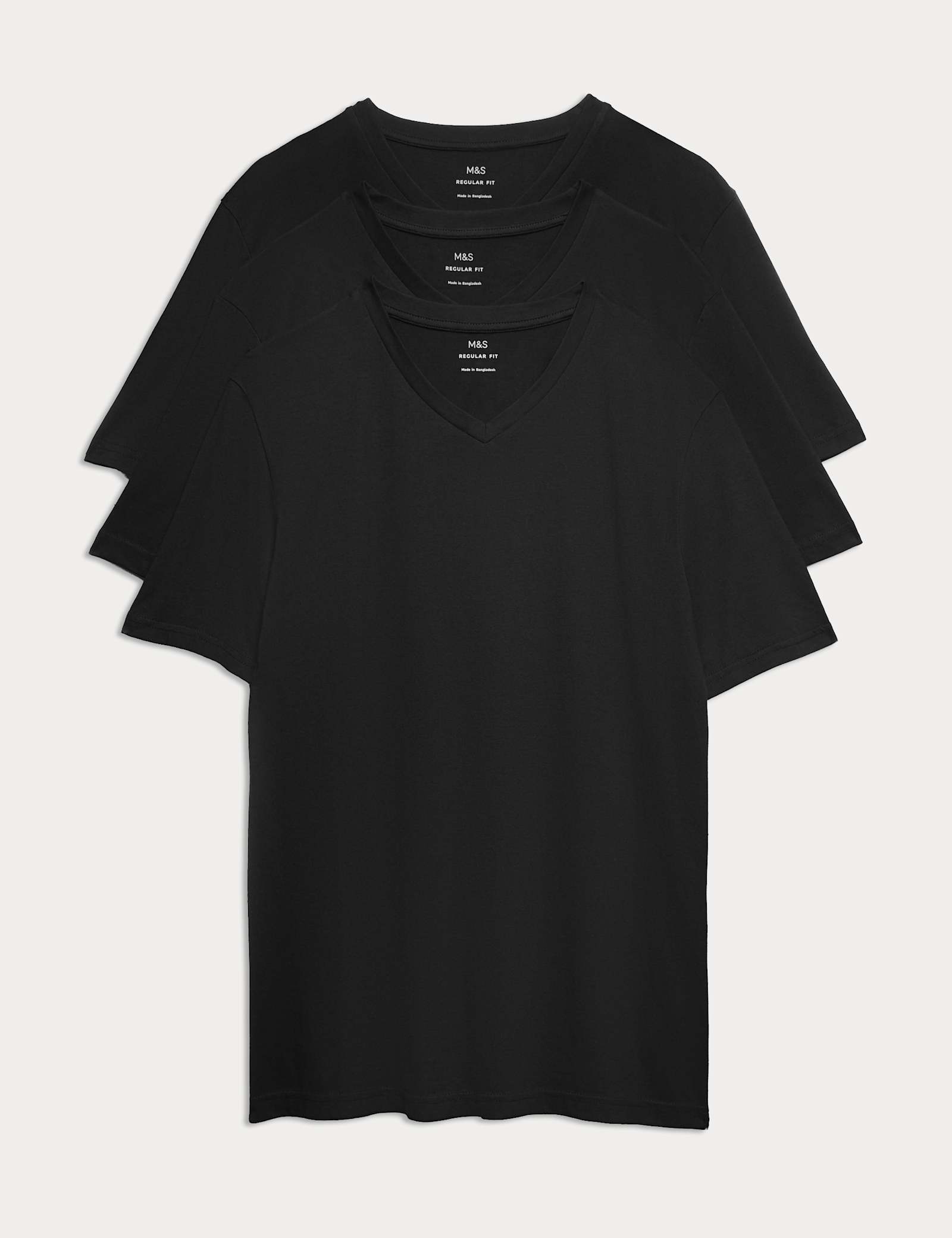 3 Pack Pure Cotton V-Neck T-Shirts - image 5