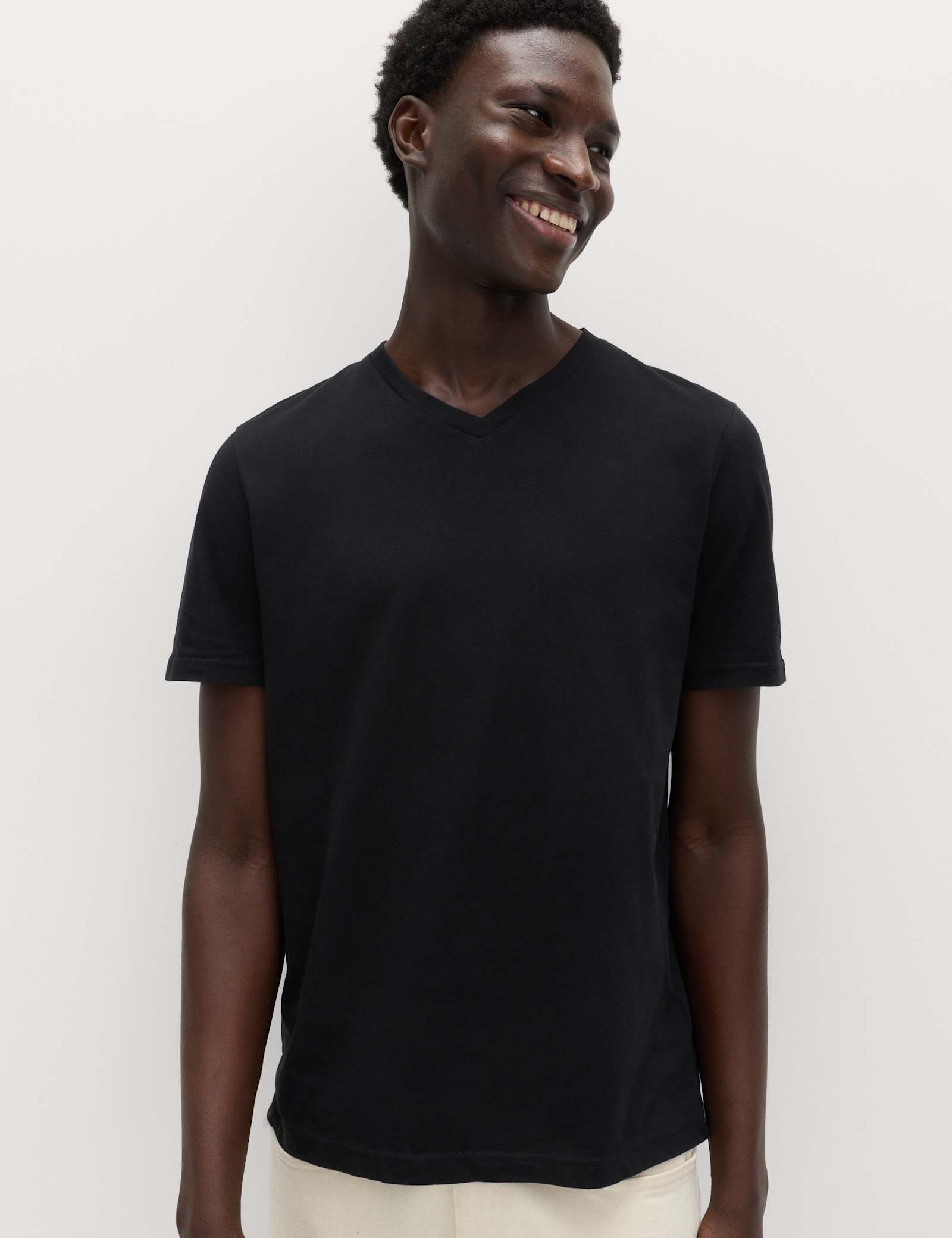 3 Pack Pure Cotton V-Neck T-Shirts - image 2