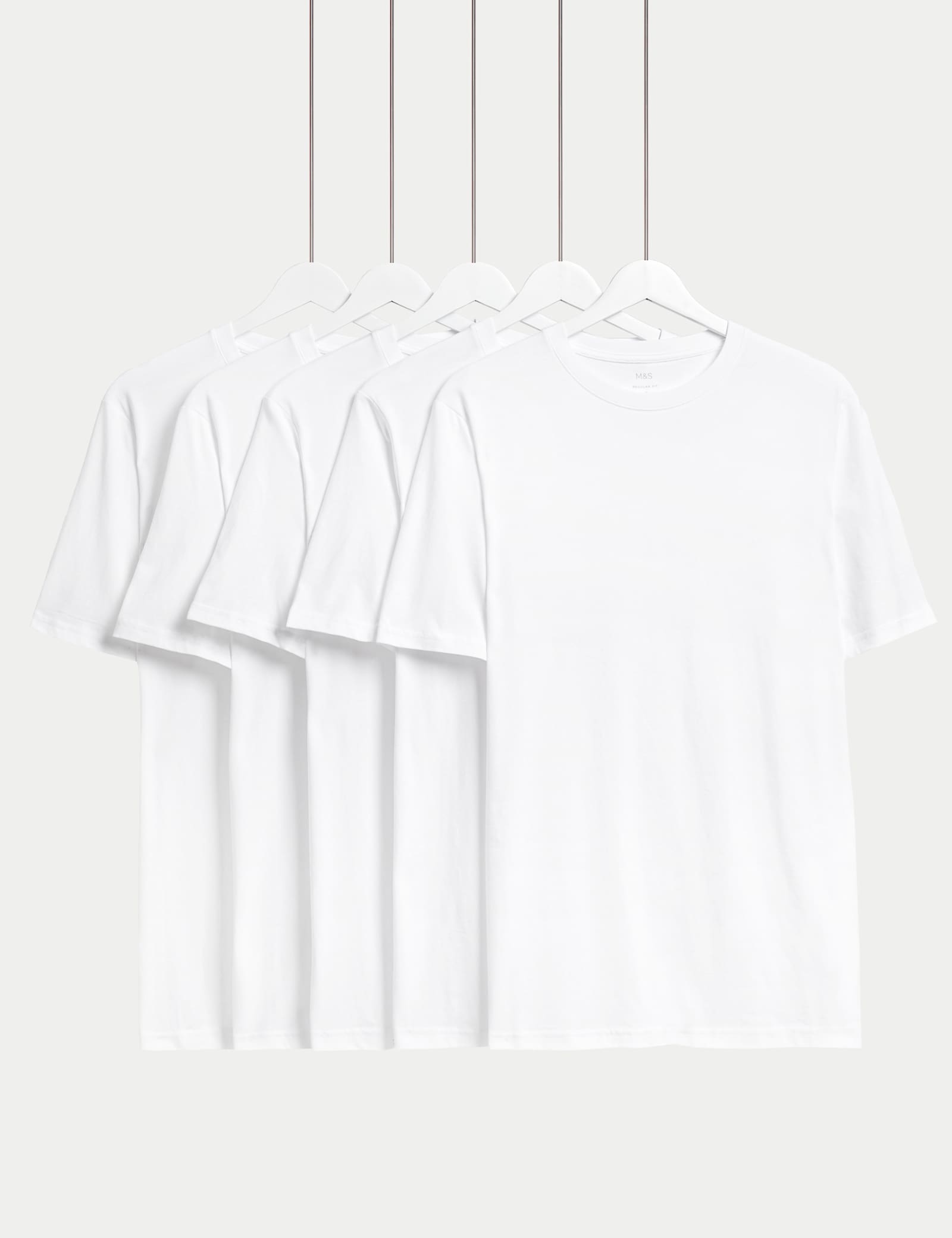 5 Pack Pure Cotton Crew Neck T-Shirts - image 4