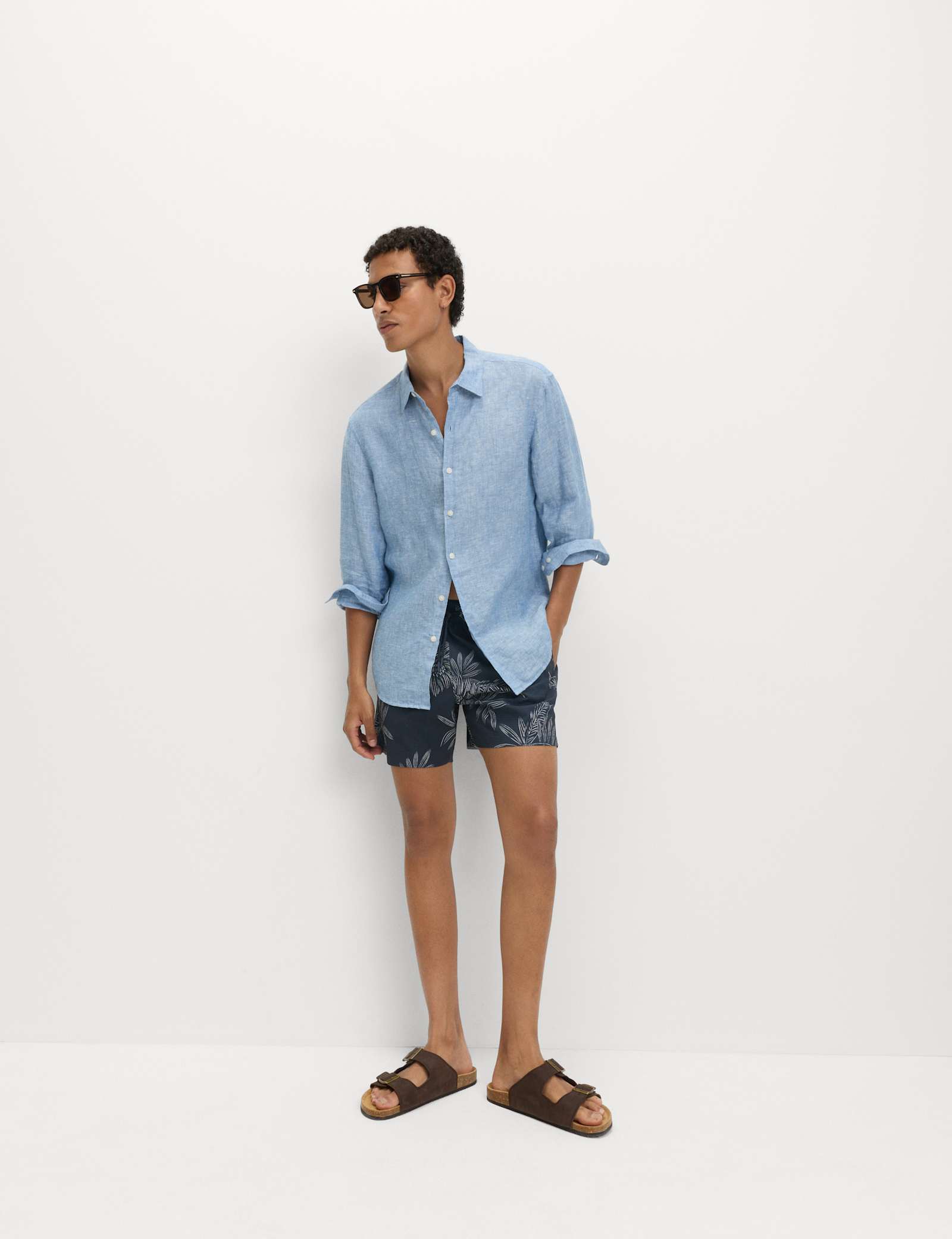 Quick Dry Printed Textured Swim Shorts - image 4
