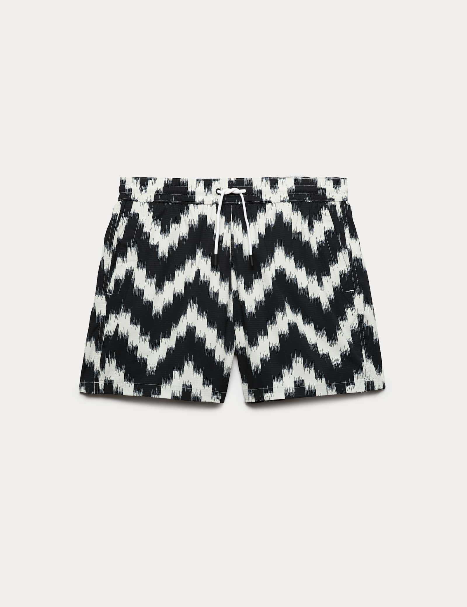 Quick Dry Textured Printed Swim Shorts - image 1