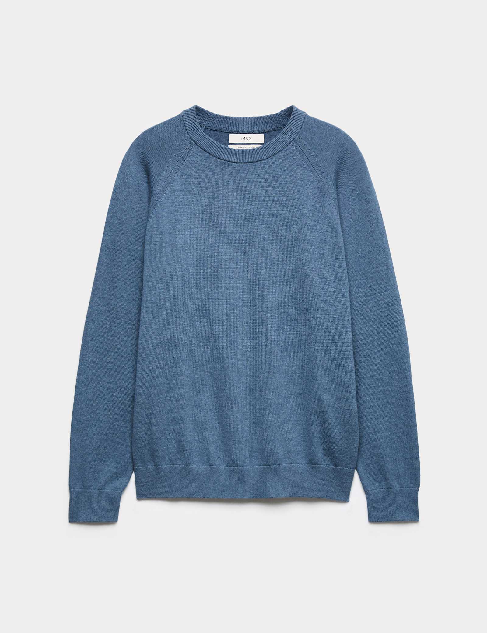 Pure Cotton Crew Neck Jumper - image 5