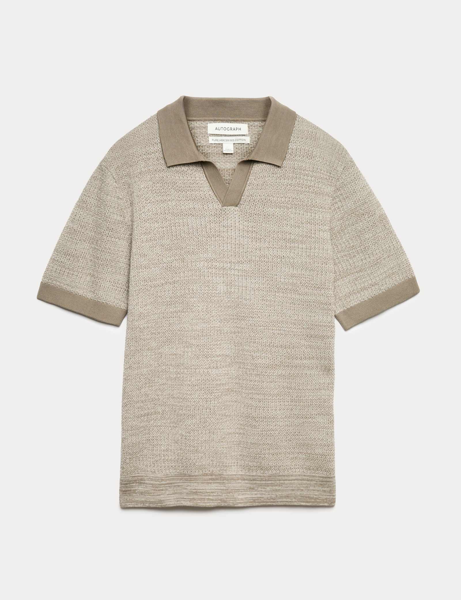 Pure Cotton Twisted Stitch Knitted Polo - image 3