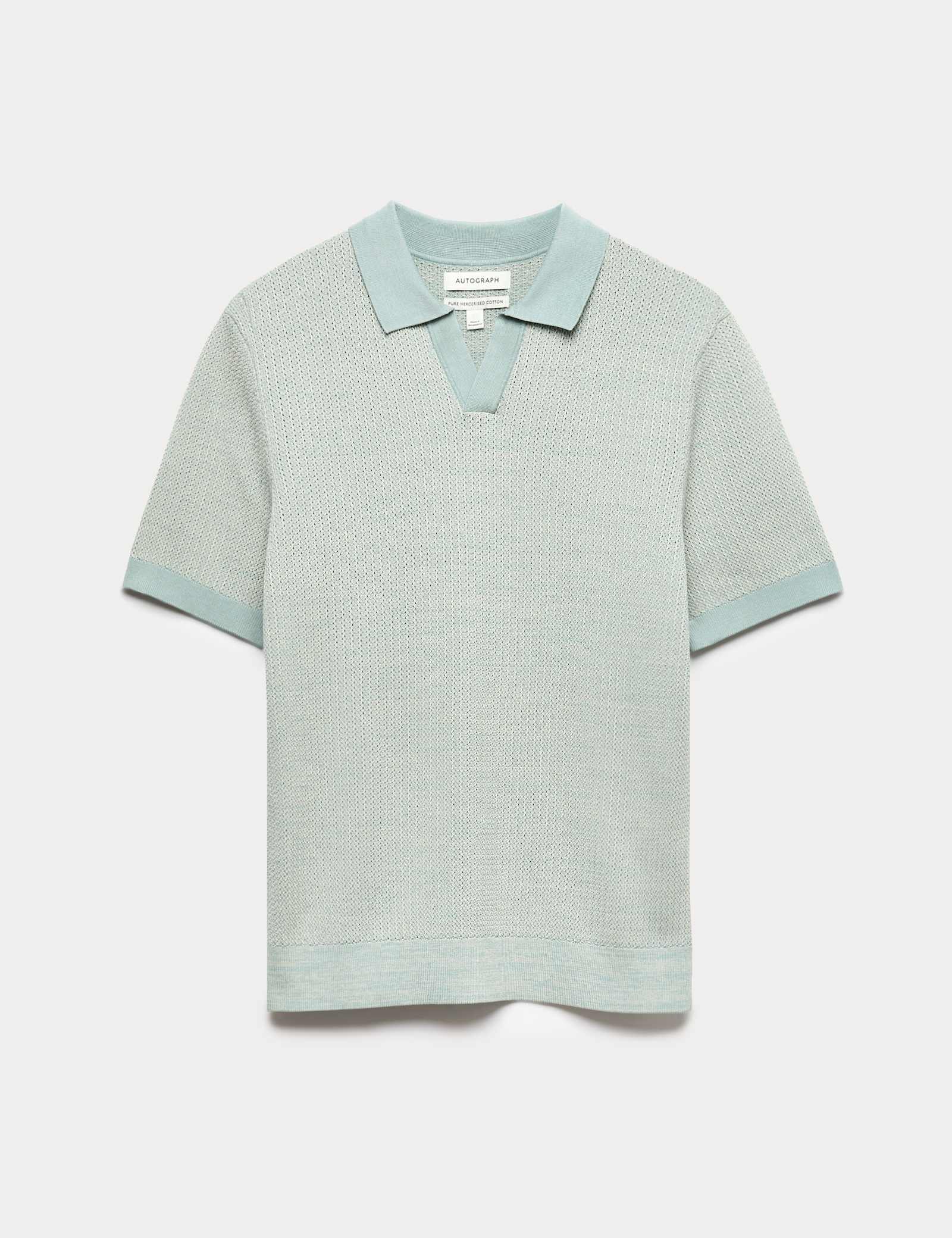 Pure Cotton Twisted Stitch Knitted Polo - image 1
