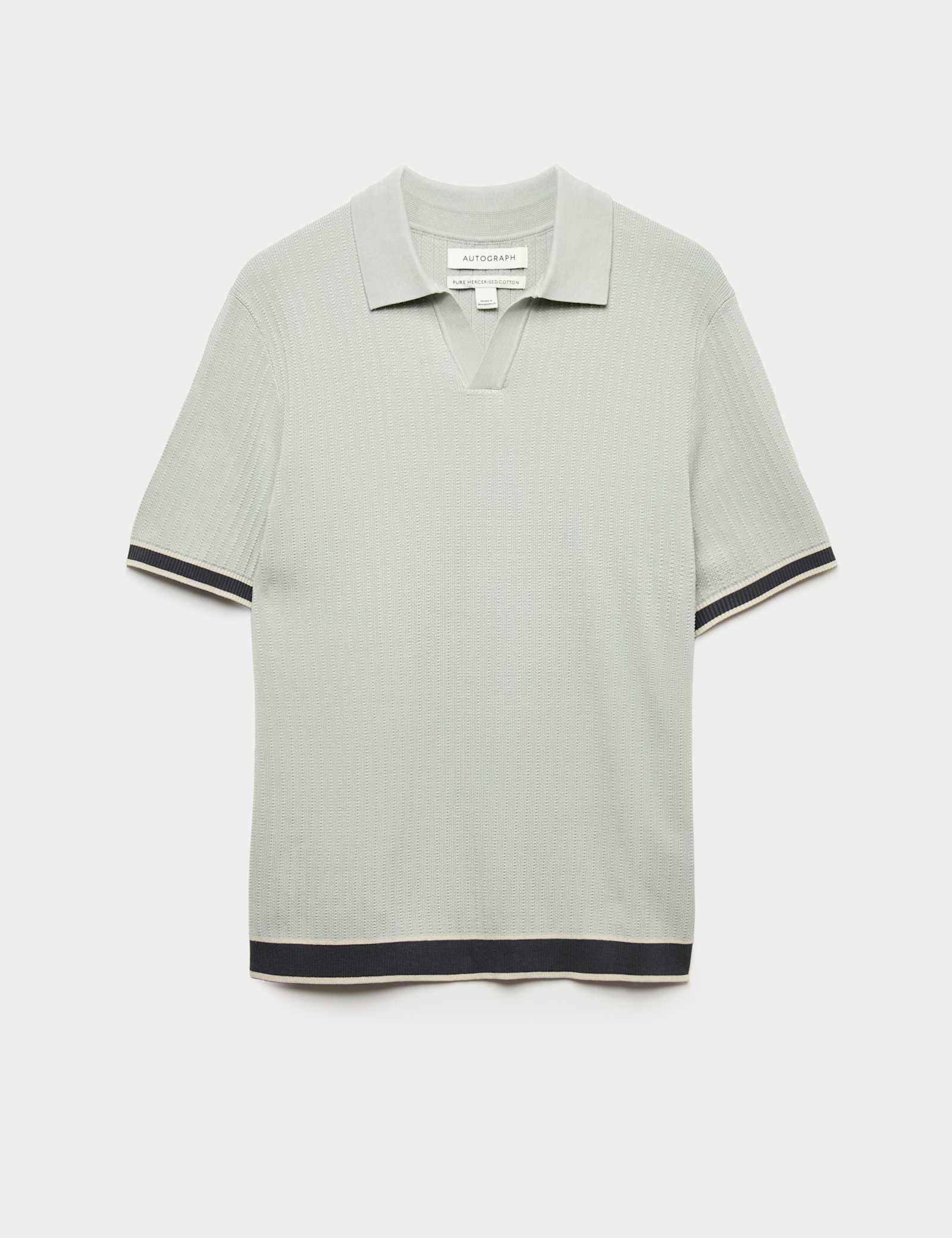 Pure Cotton Knitted Polo Shirt - image 1