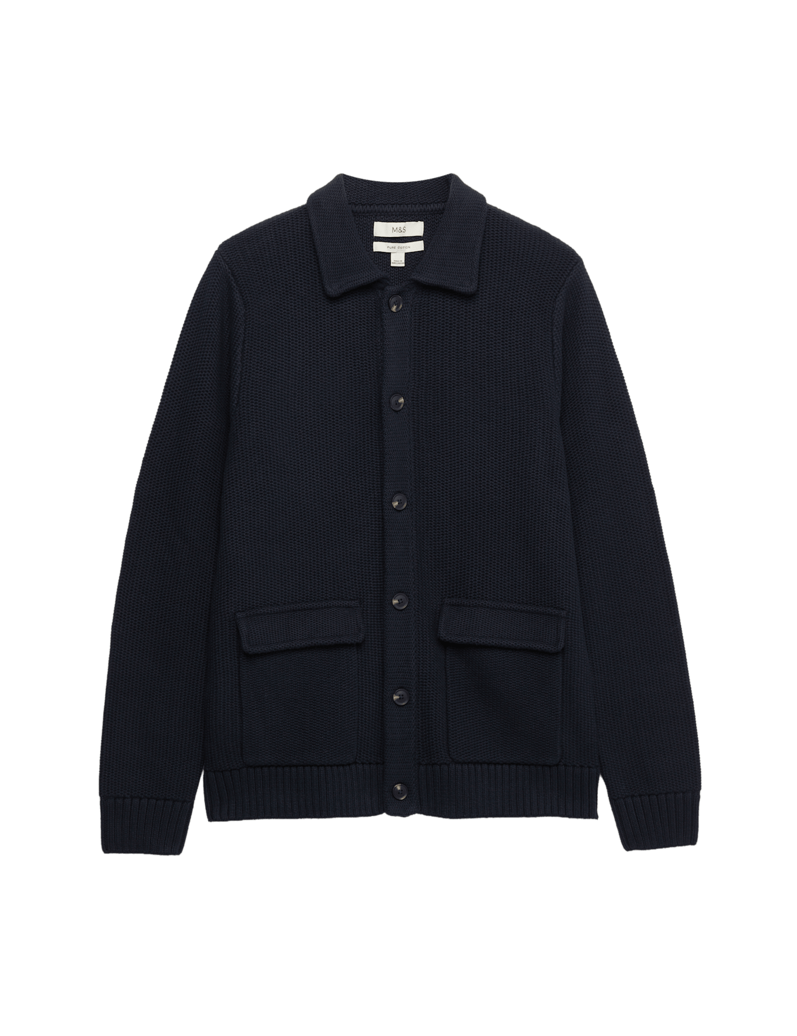 Pure Cotton Collared Knitted Jacket - image 5