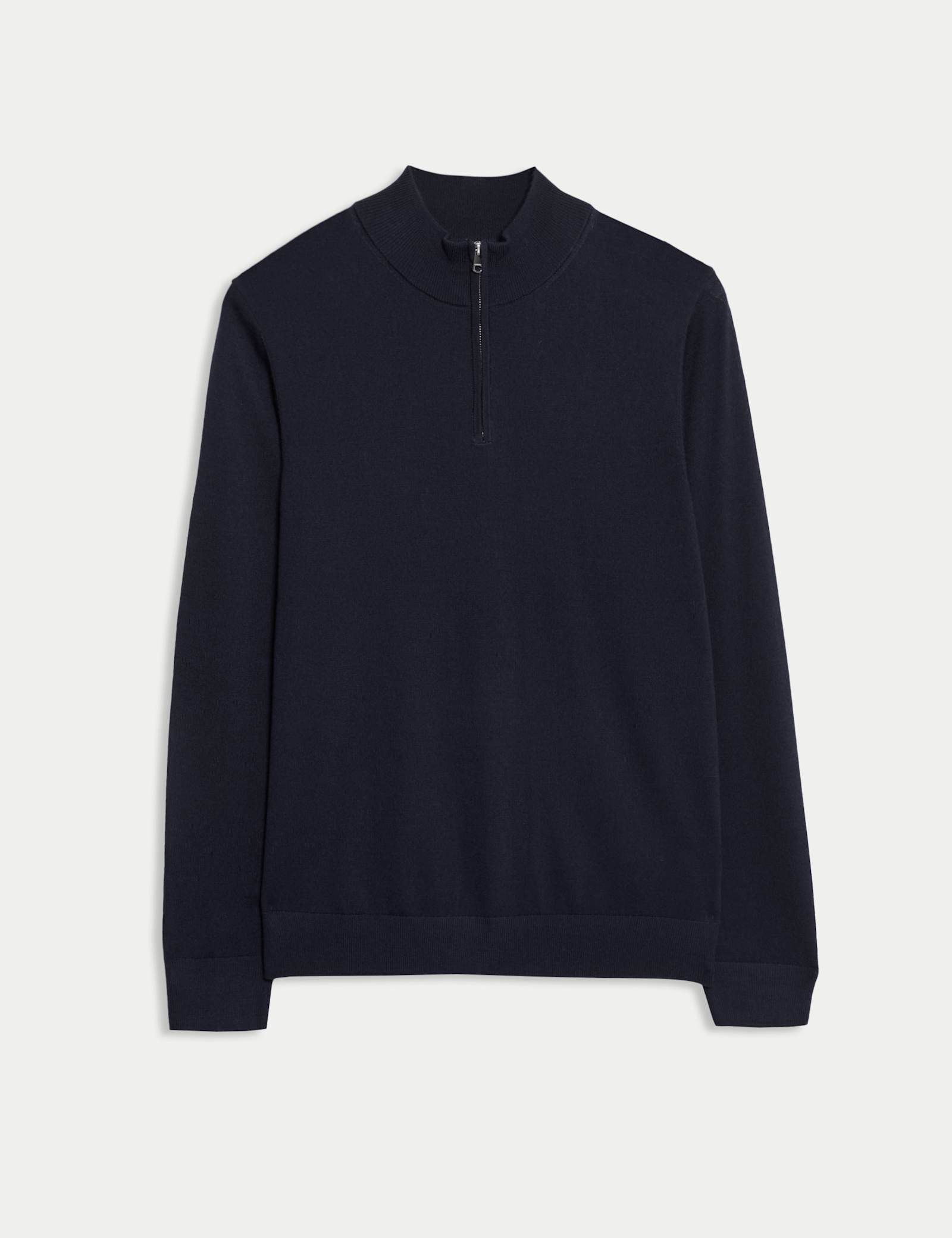 Pure Extra Fine Merino Wool Half Zip Jumper - image 2