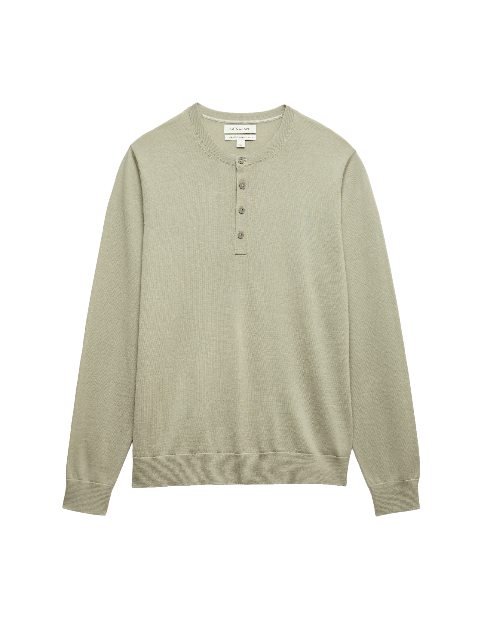Pure Extra Fine Merino Wool Henley Jumper - image 5