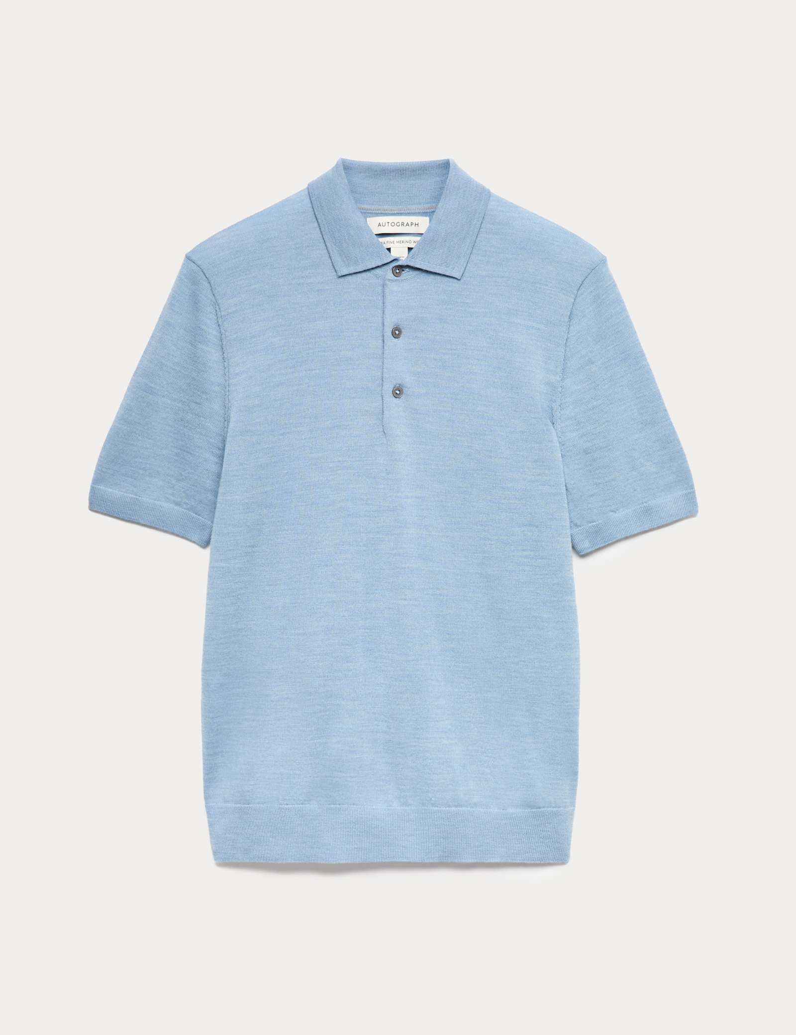 Pure Extra Fine Merino Wool Knitted Polo Shirt - image 5