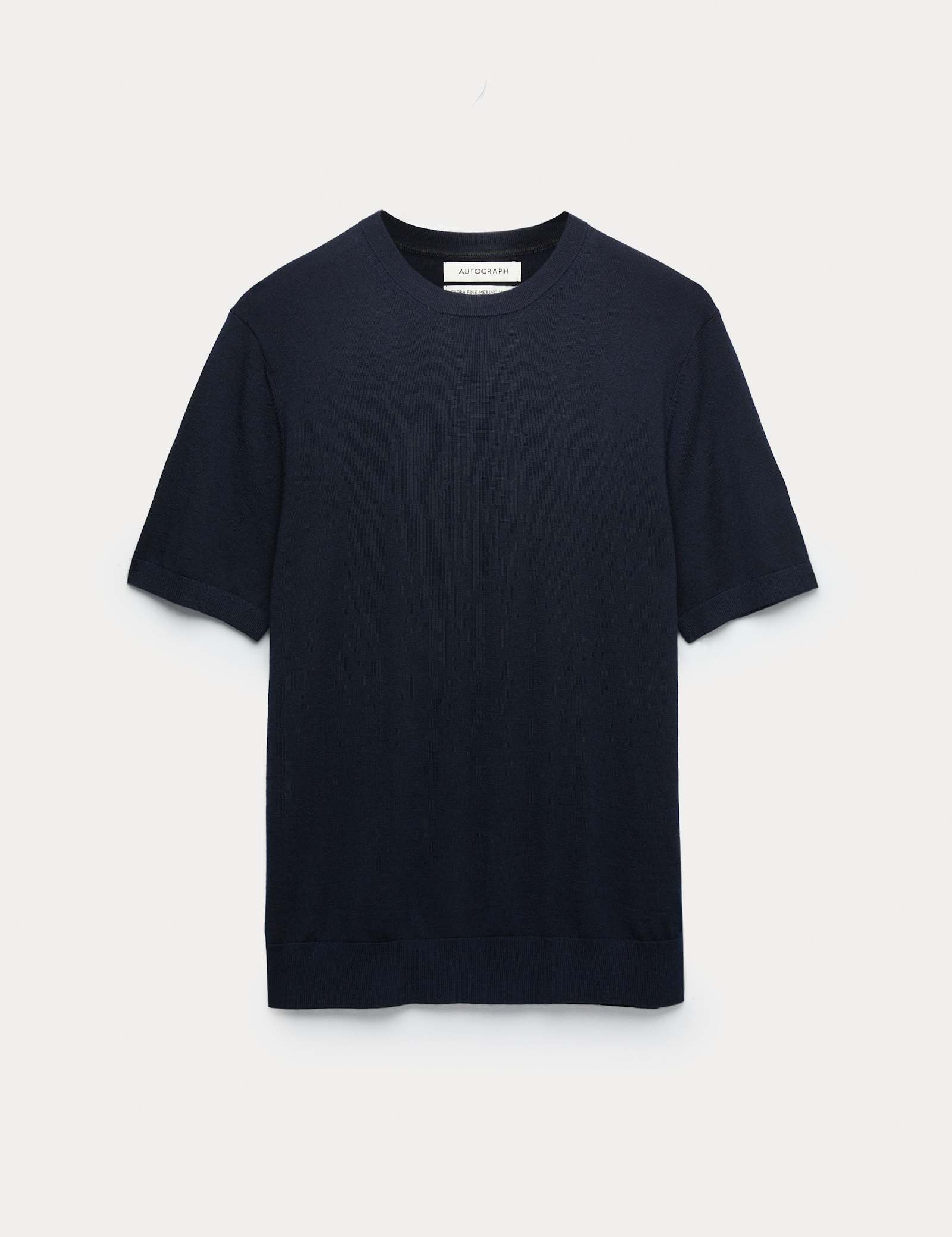 Pure Extra Fine Merino Wool Crew Neck T-Shirt - image 3
