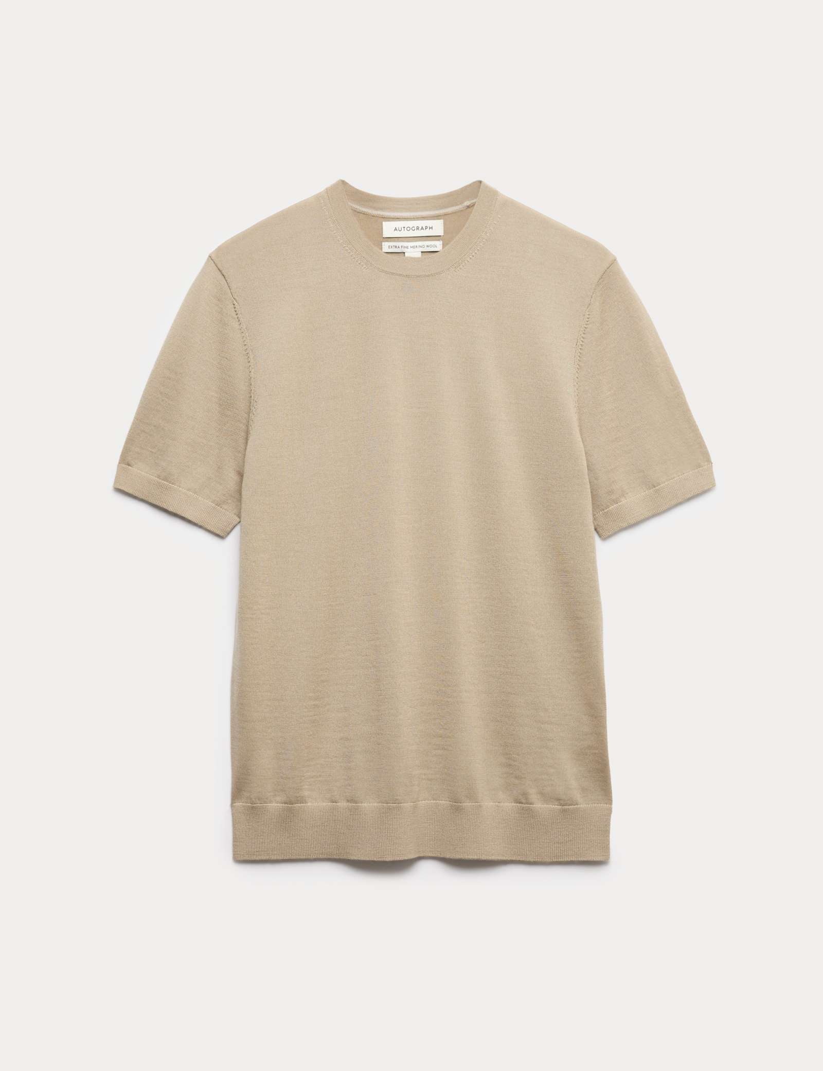 Pure Extra Fine Merino Wool Crew Neck T-Shirt - image 2