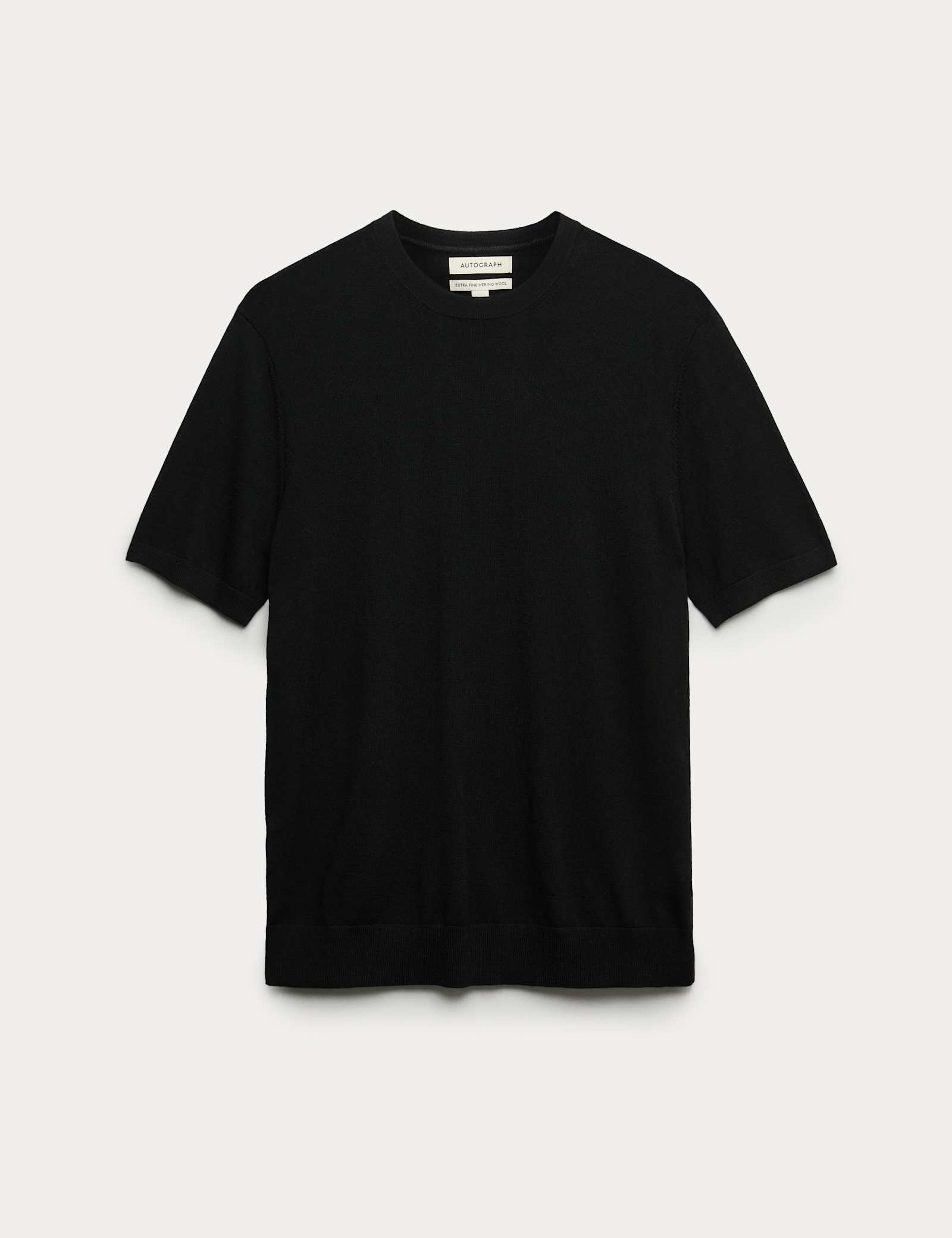 Pure Extra Fine Merino Wool Crew Neck T-Shirt - image 1