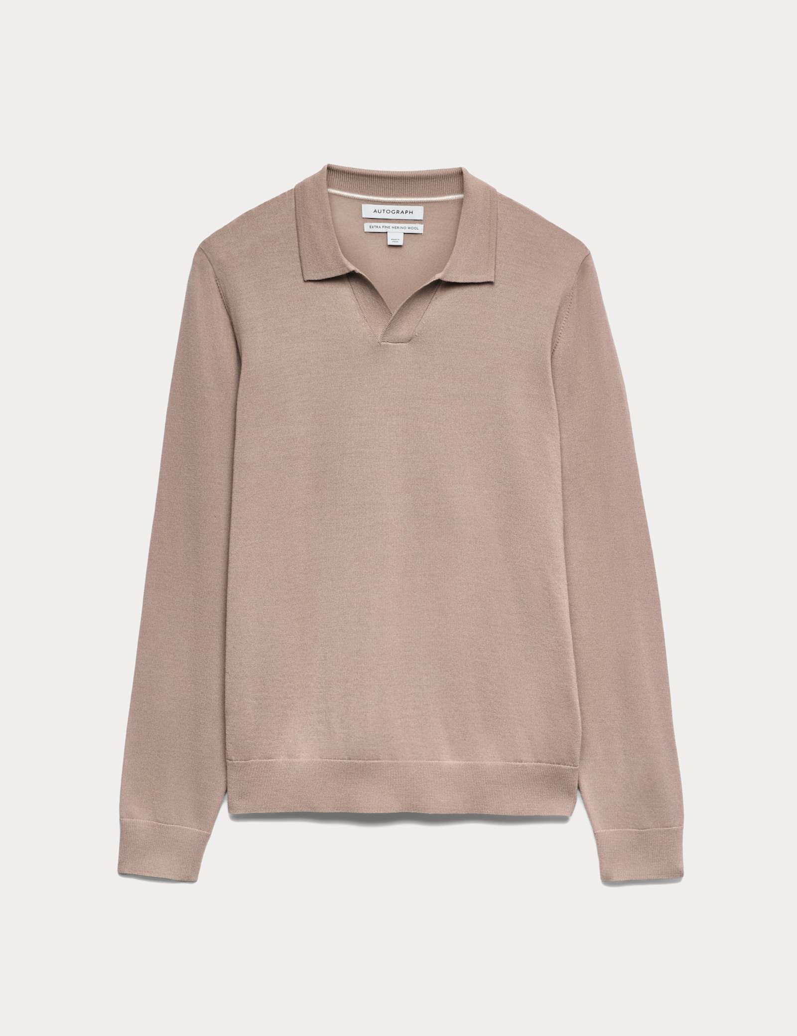 Pure Extra Fine Merino Wool Knitted Polo Shirt - image 3